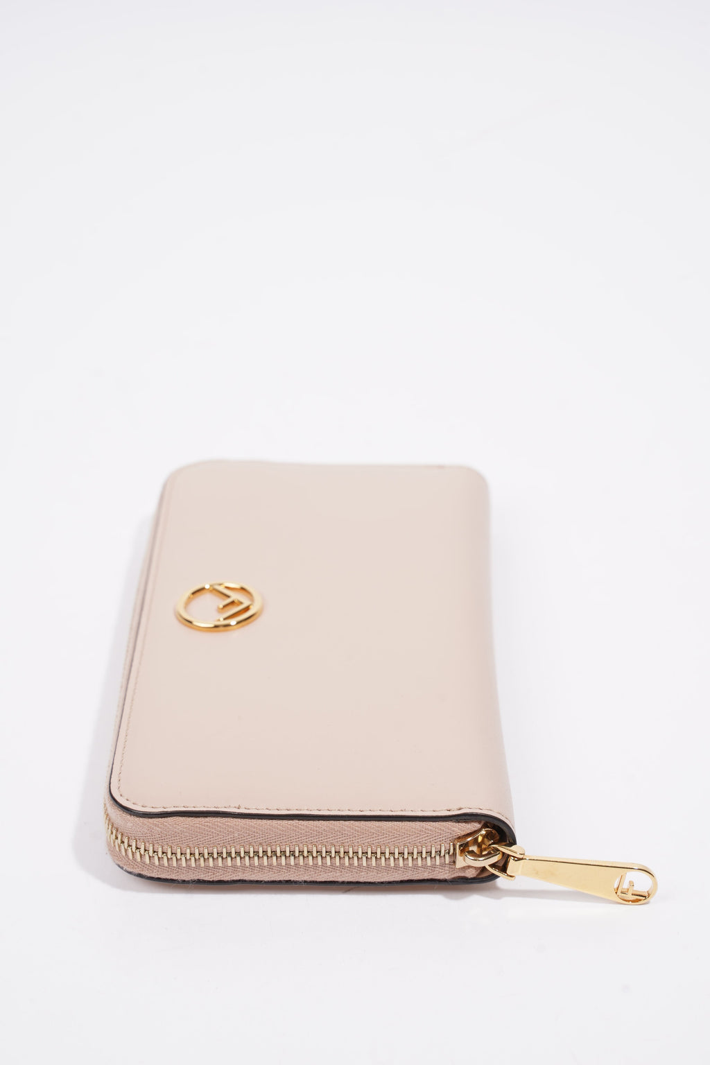 Fendi Zip Around Wallet Pale Pink Leather