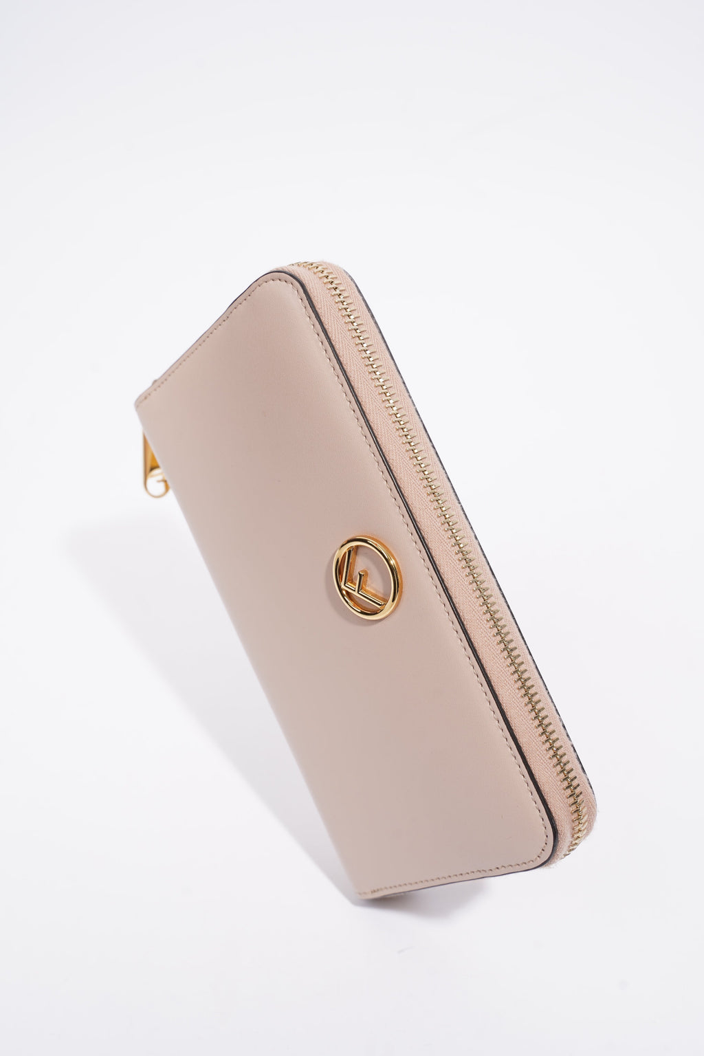 Fendi Zip Around Wallet Pale Pink Leather
