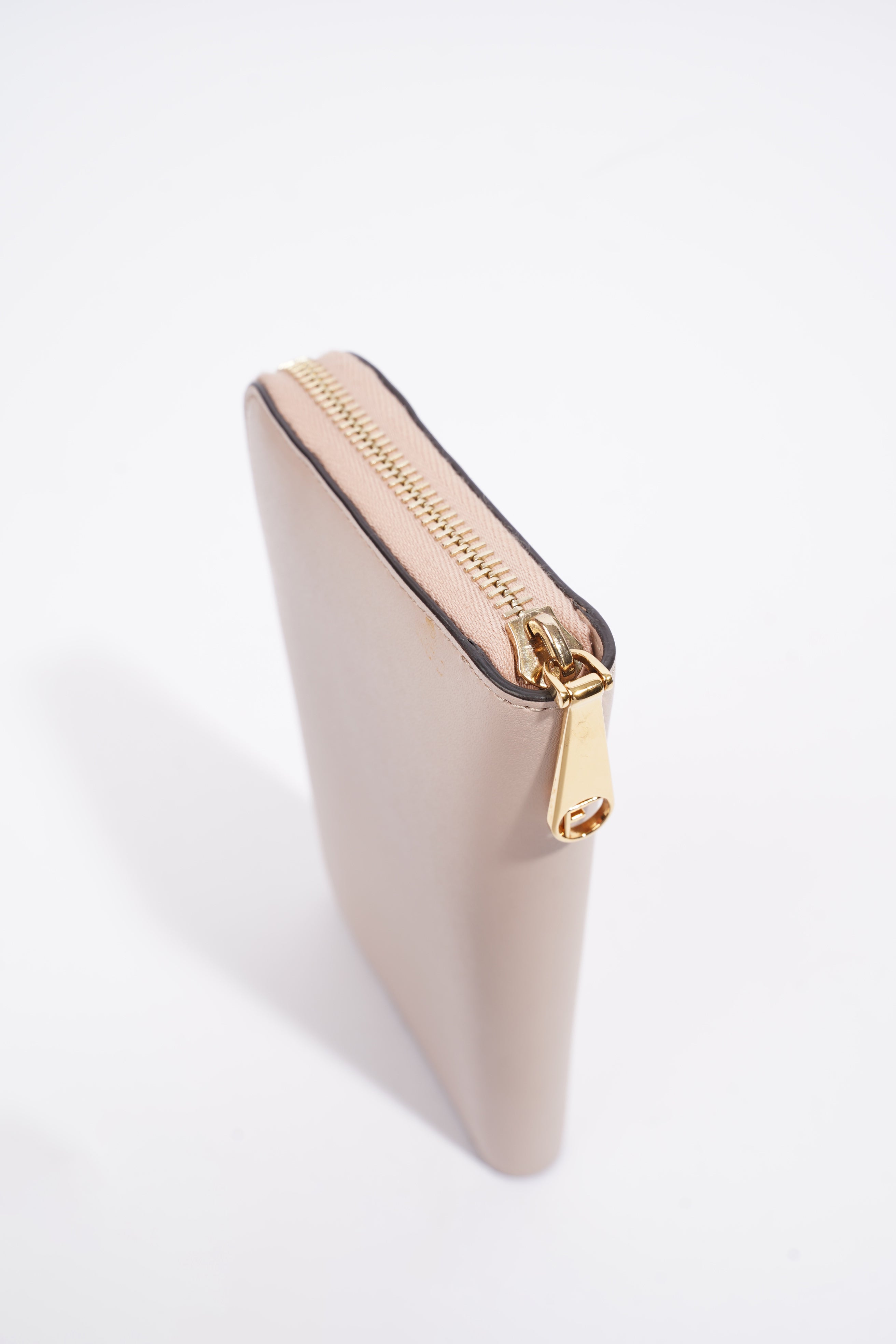 Fendi Zip Around Wallet Pale Pink Leather