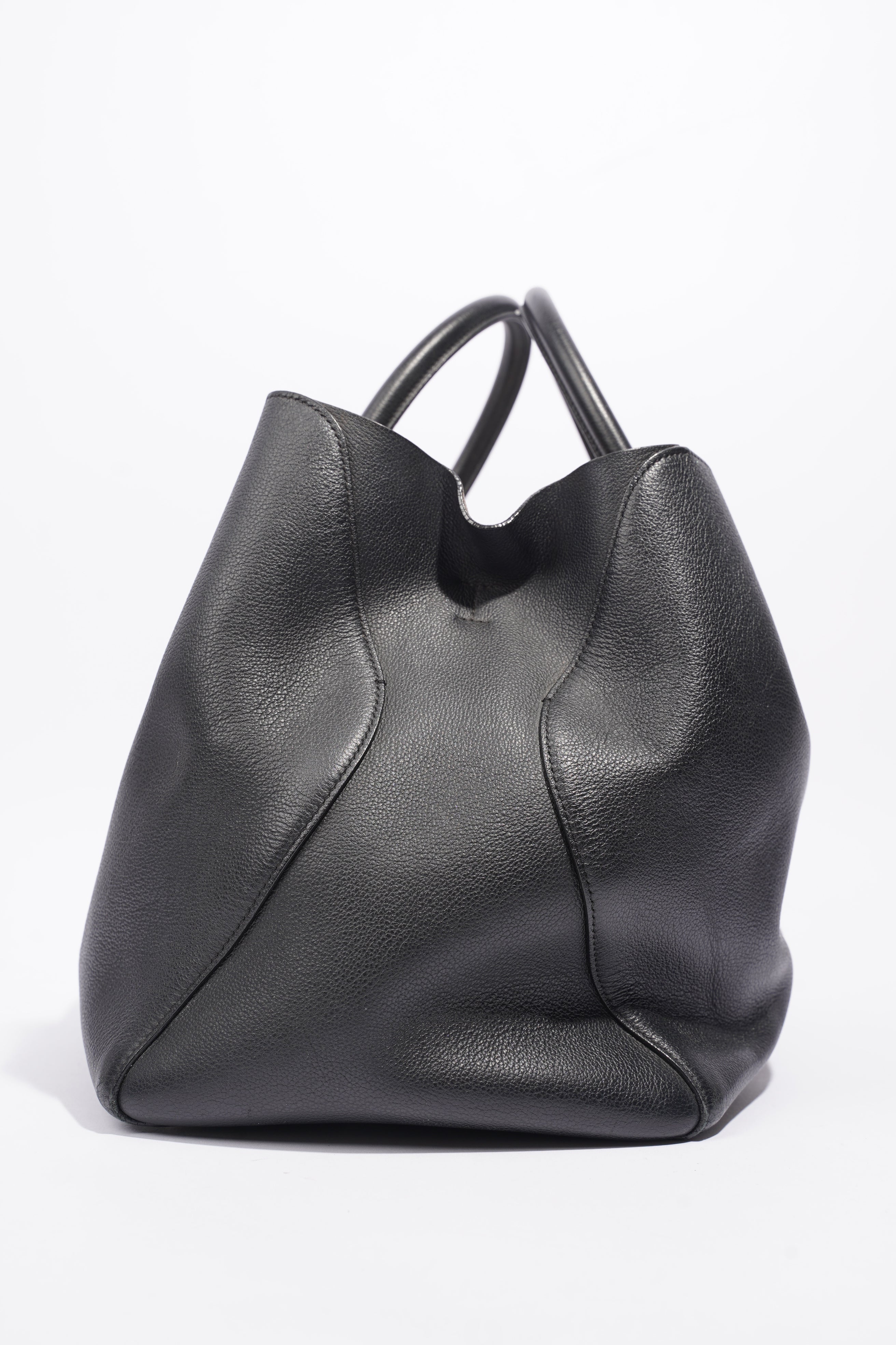 Christian Dior Open Bar Tote Black Leather One SIze