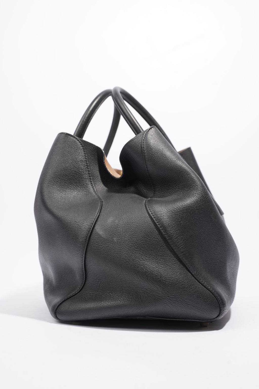 Christian Dior Open Bar Tote Black Leather One SIze