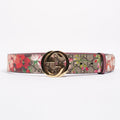 Gucci Interlocking Belt Surpreme / Floral Coated Canvas 75cm 30"