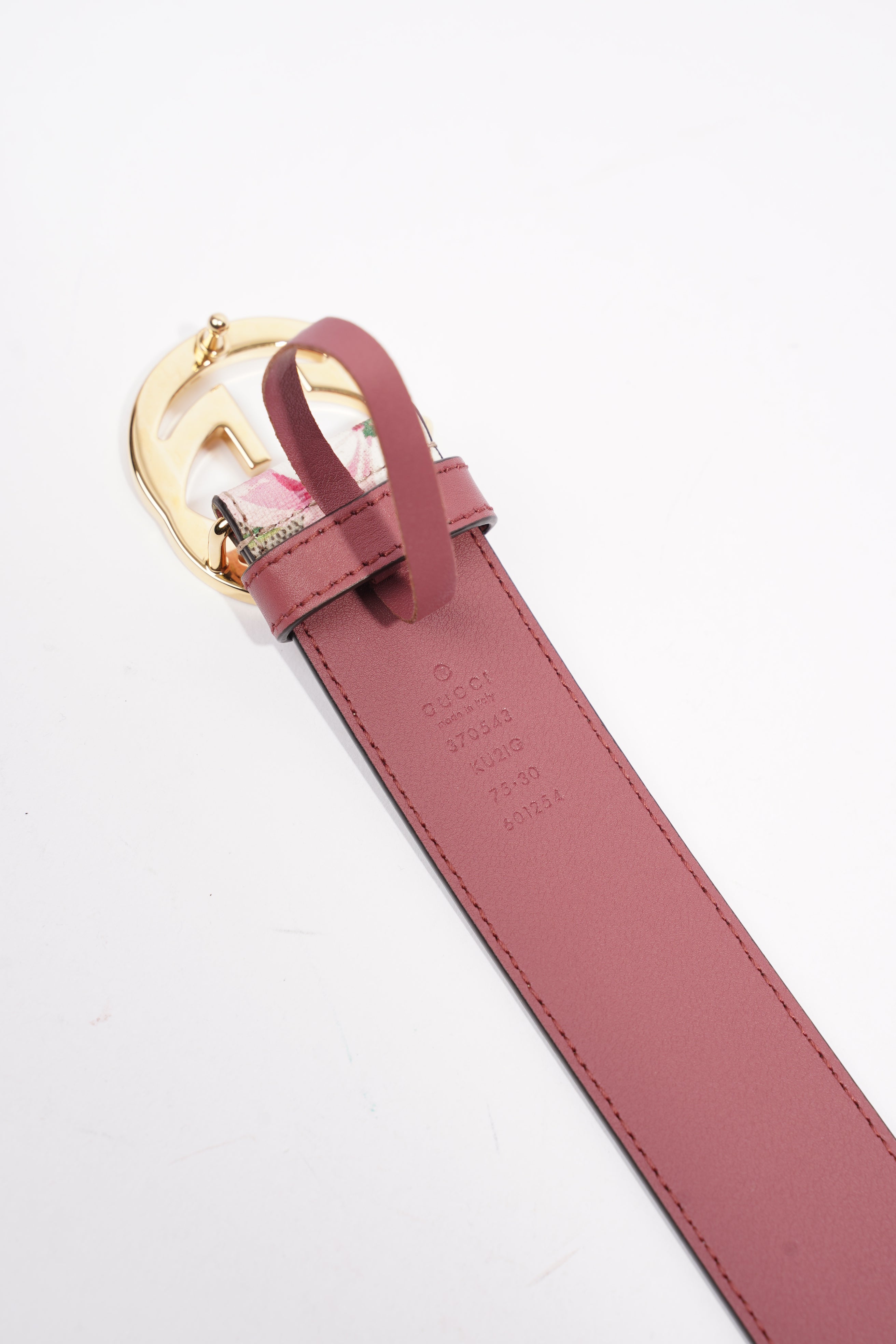 Gucci Interlocking Belt Surpreme / Floral Coated Canvas 75cm 30"