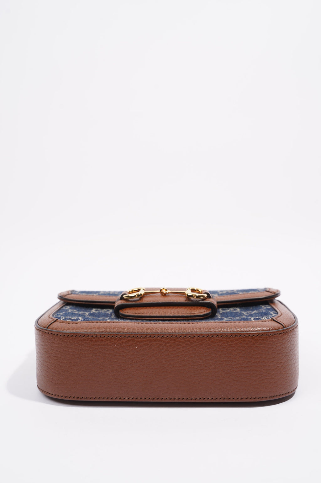 Gucci Horsebit 1955 Mini Bag Denim / Brown Leather