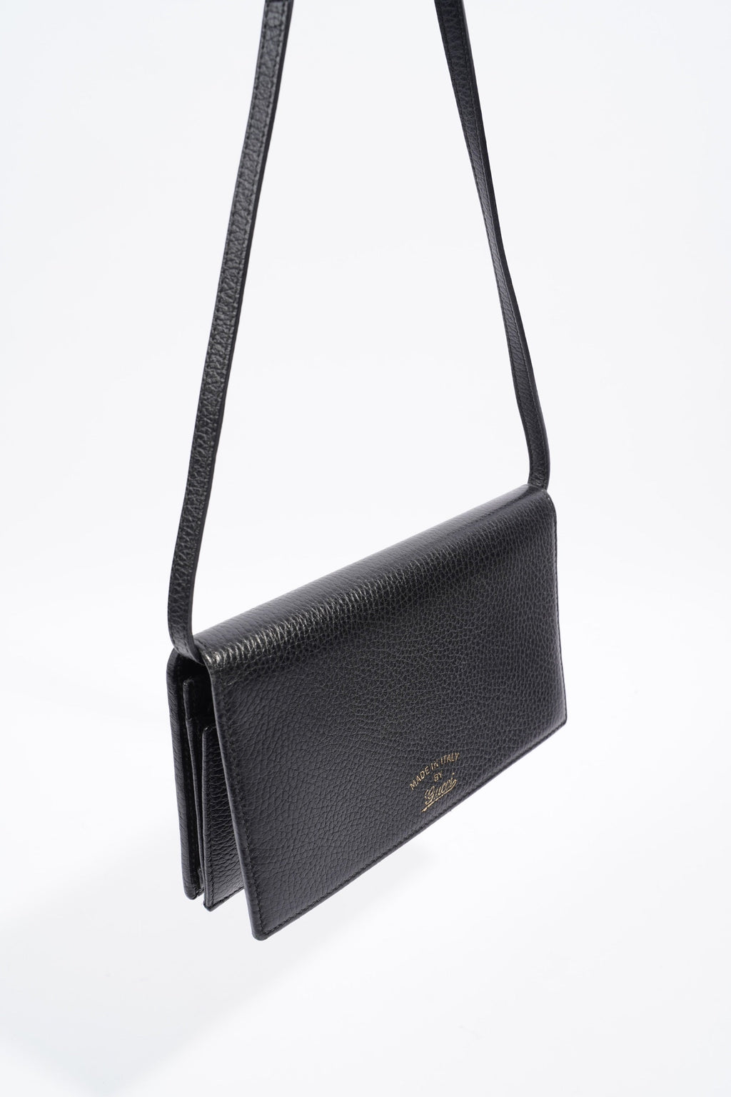 Gucci Swing Leather strap Wallet Black Leather