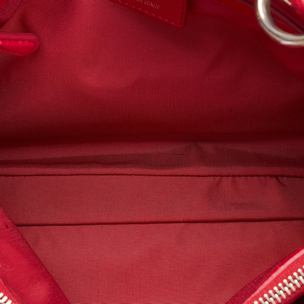 Dior Lady Dior Soft Shopper Small Red Cannage Quilted Leather