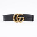 Gucci Womens Marmont Belt Black Leather / Brass 80cm - 32"