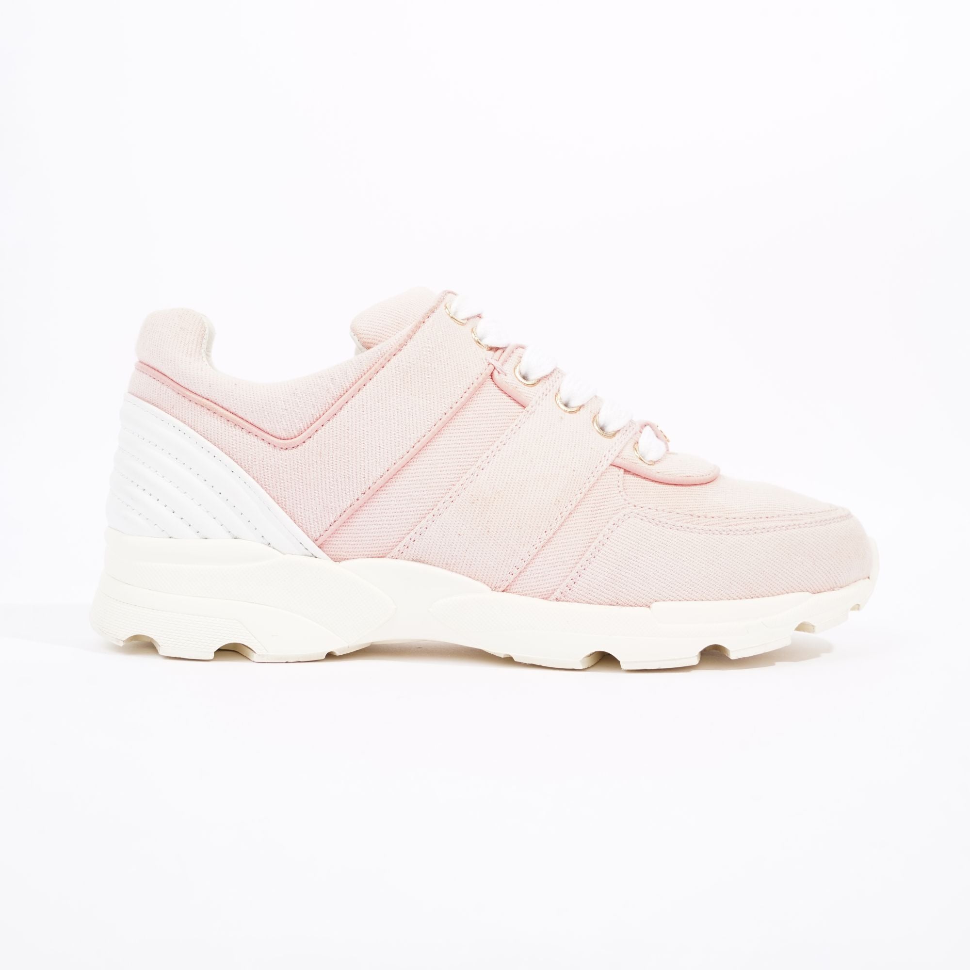 Chanel Womens Tennis Sneaker Salmon / White EU 37.5 / UK 4.5