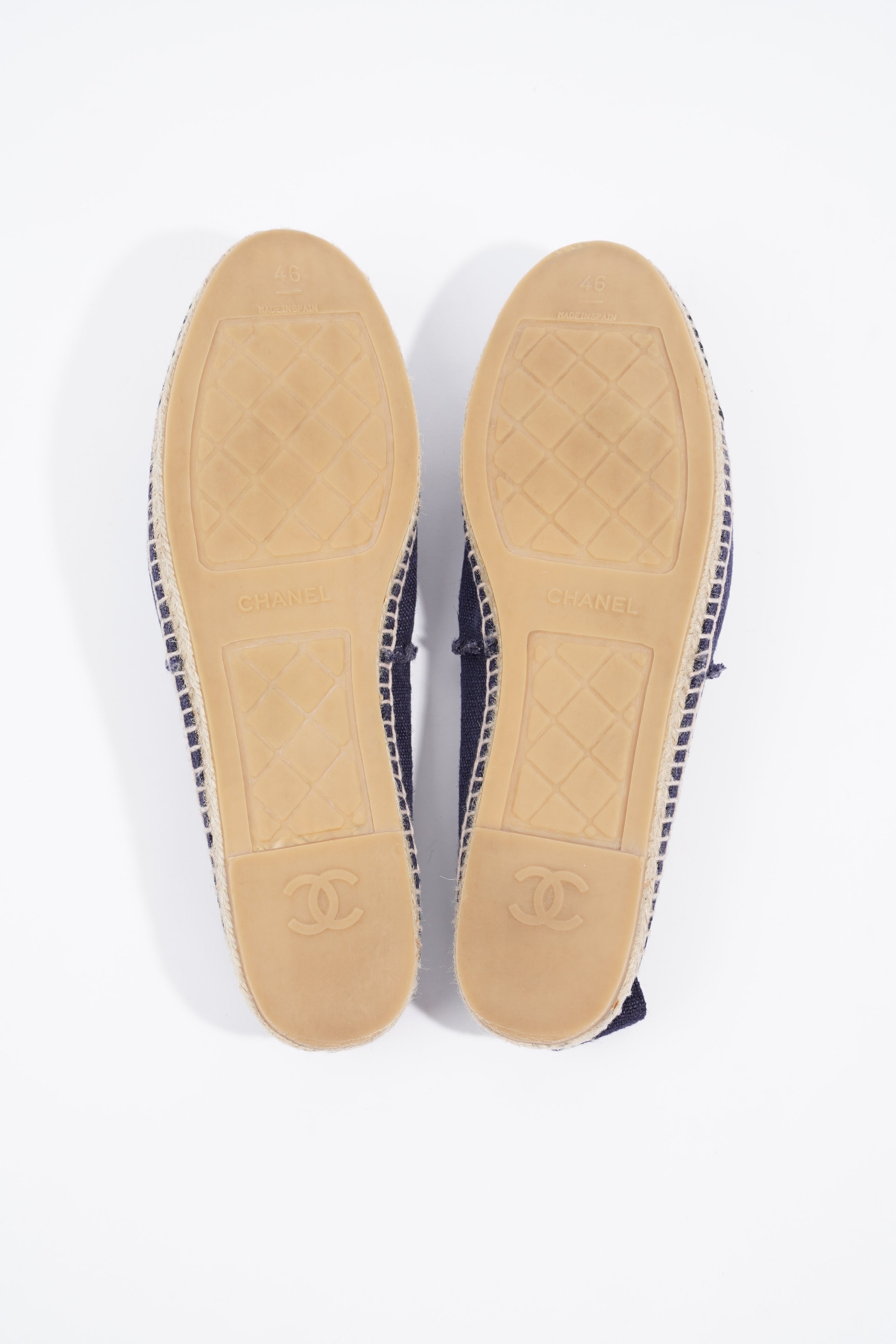 Chanel CC Logo Espadrilles Navy / Black EU 46 / UK 12