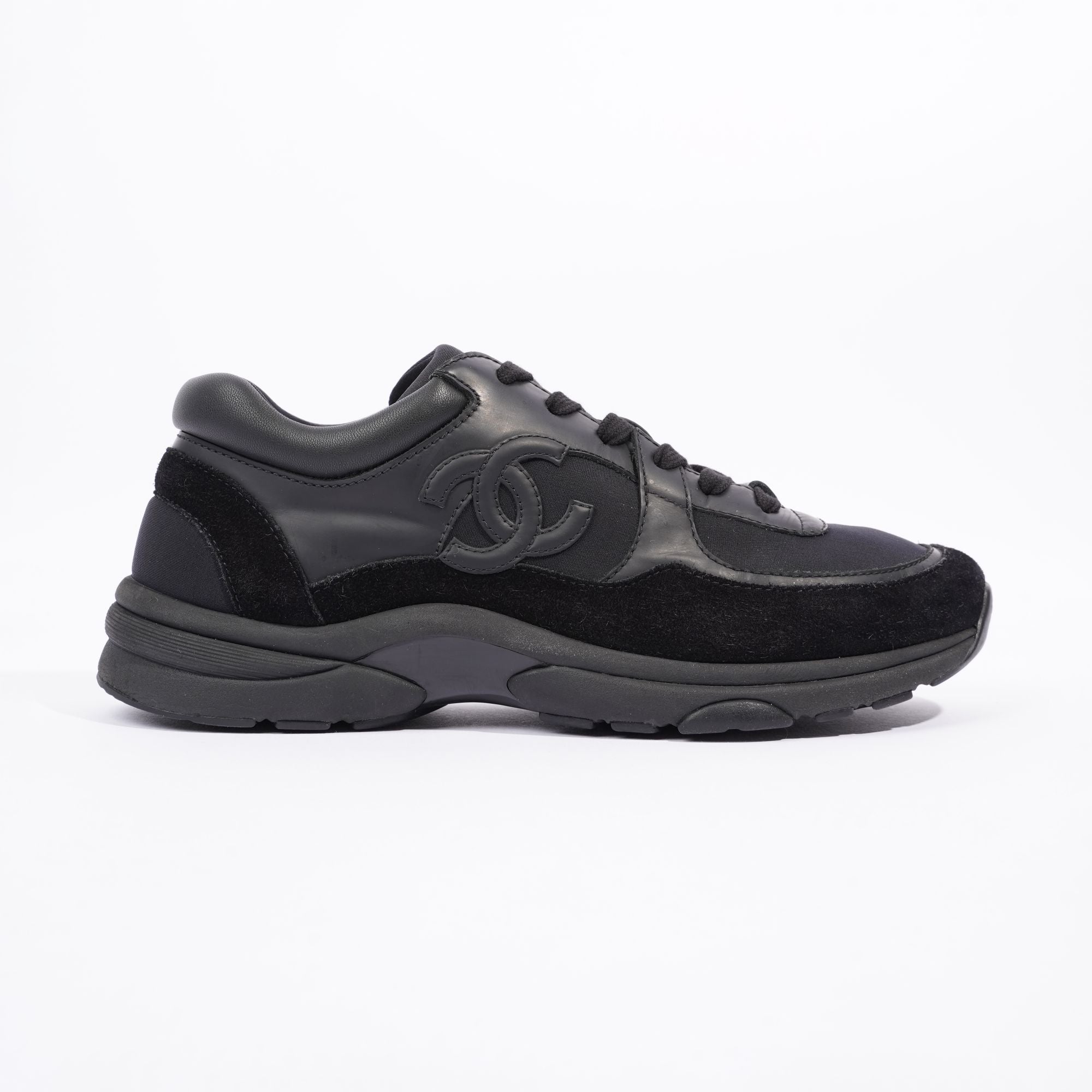 Chanel Womens Runner Black Suede EU 39.5 / UK 6.5