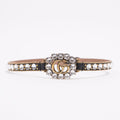 Gucci Womens Leather Choker With Double G Black / Silver / Gold
