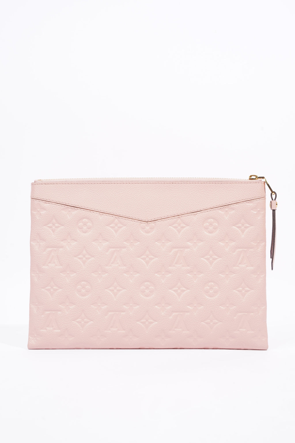 Louis Vuitton Womens Daily Pouch Pink Empreinte Leather