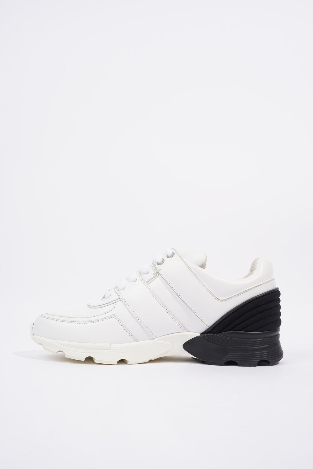 Chanel Womens Tennis Sneaker White EU 39.5 / UK 6.5