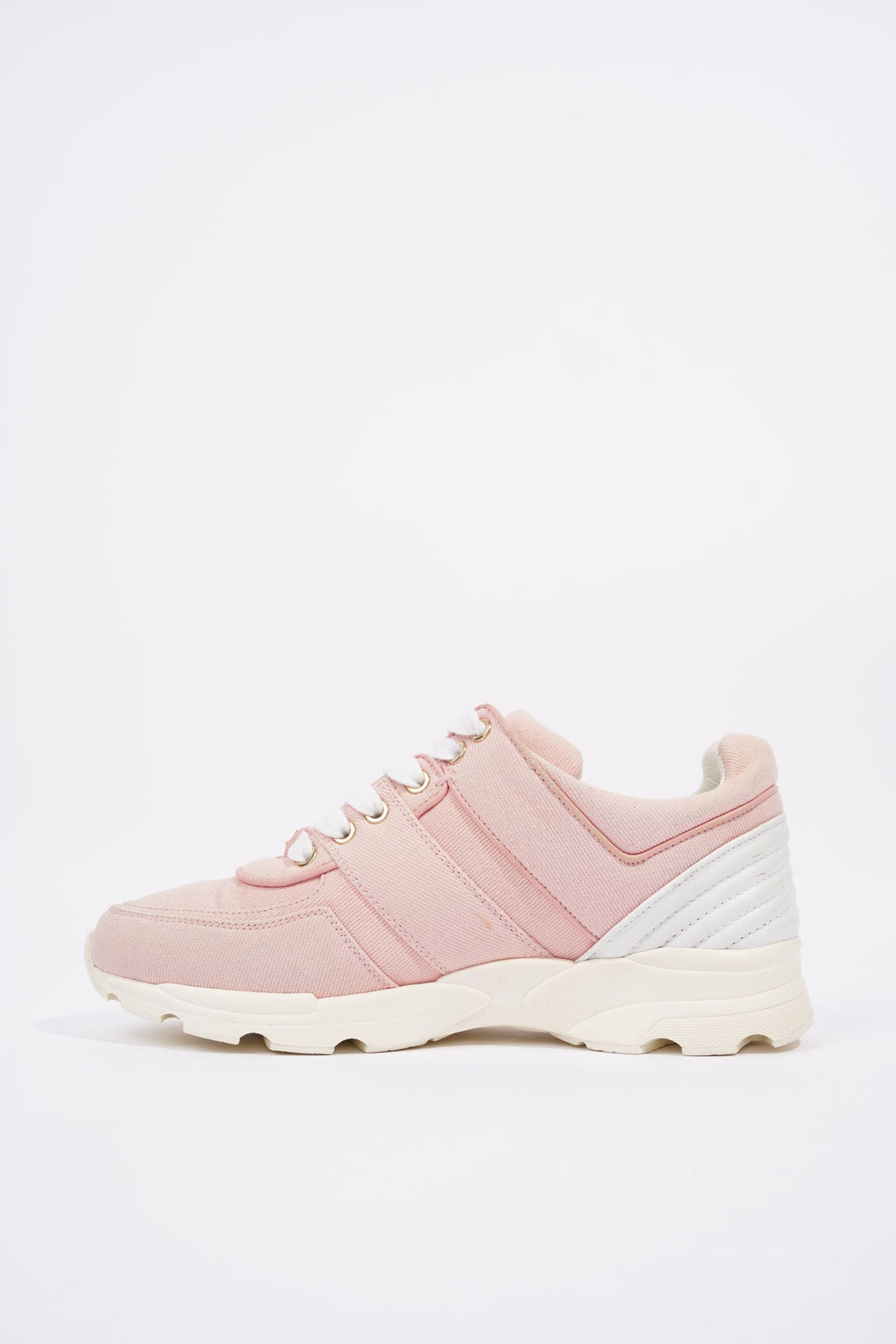 Chanel Womens Tennis Sneaker Salmon / White EU 37.5 / UK 4.5
