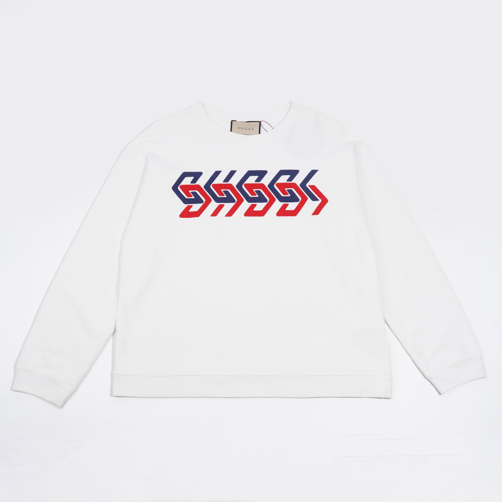 Gucci Mens Mirrored Logo Sweatshirt UK M