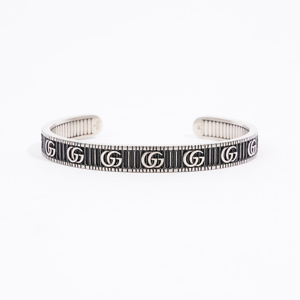 Gucci Double G Cuff Bracelet Sterling Silver