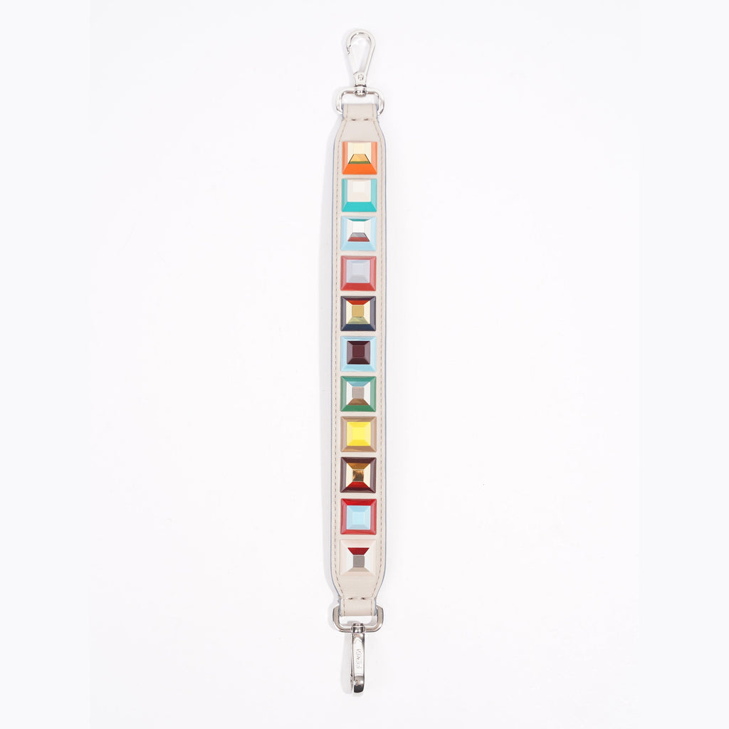 Fendi Womens Studs Strap Multicoloured Leather / Acetate Short
