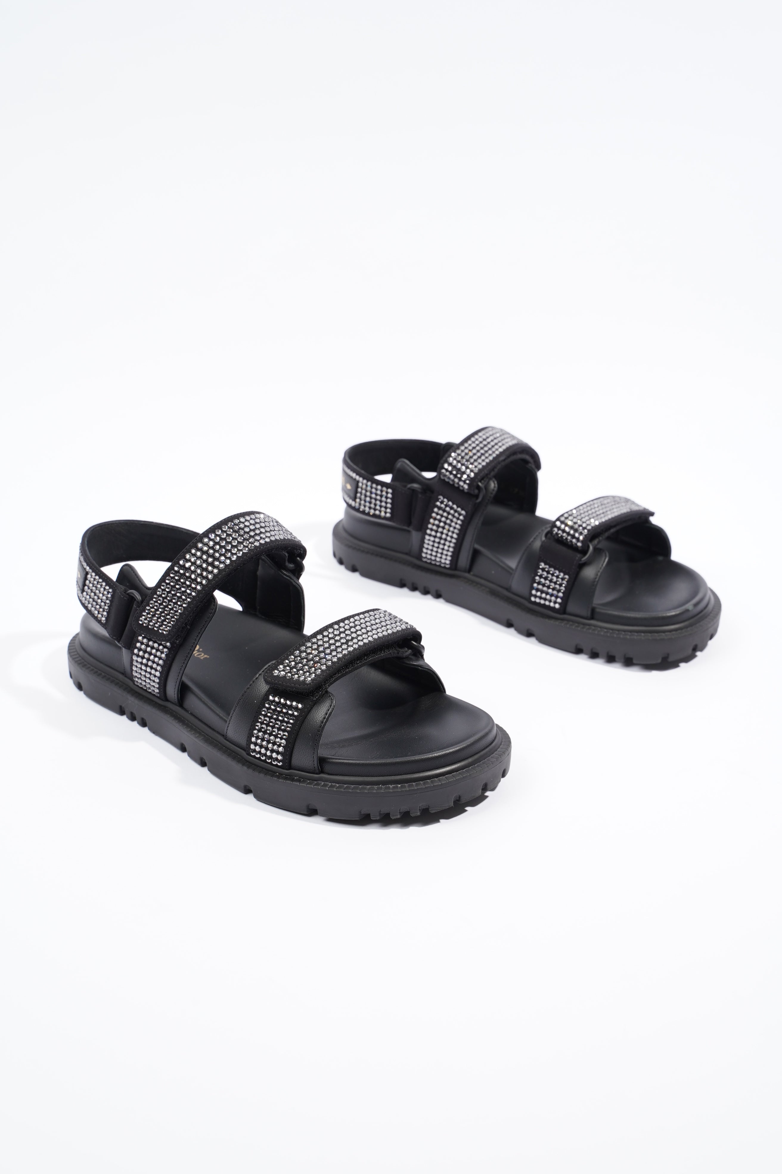 Christian Dior Womens Dioract Black / Silver EU 37.5 / UK 4.5