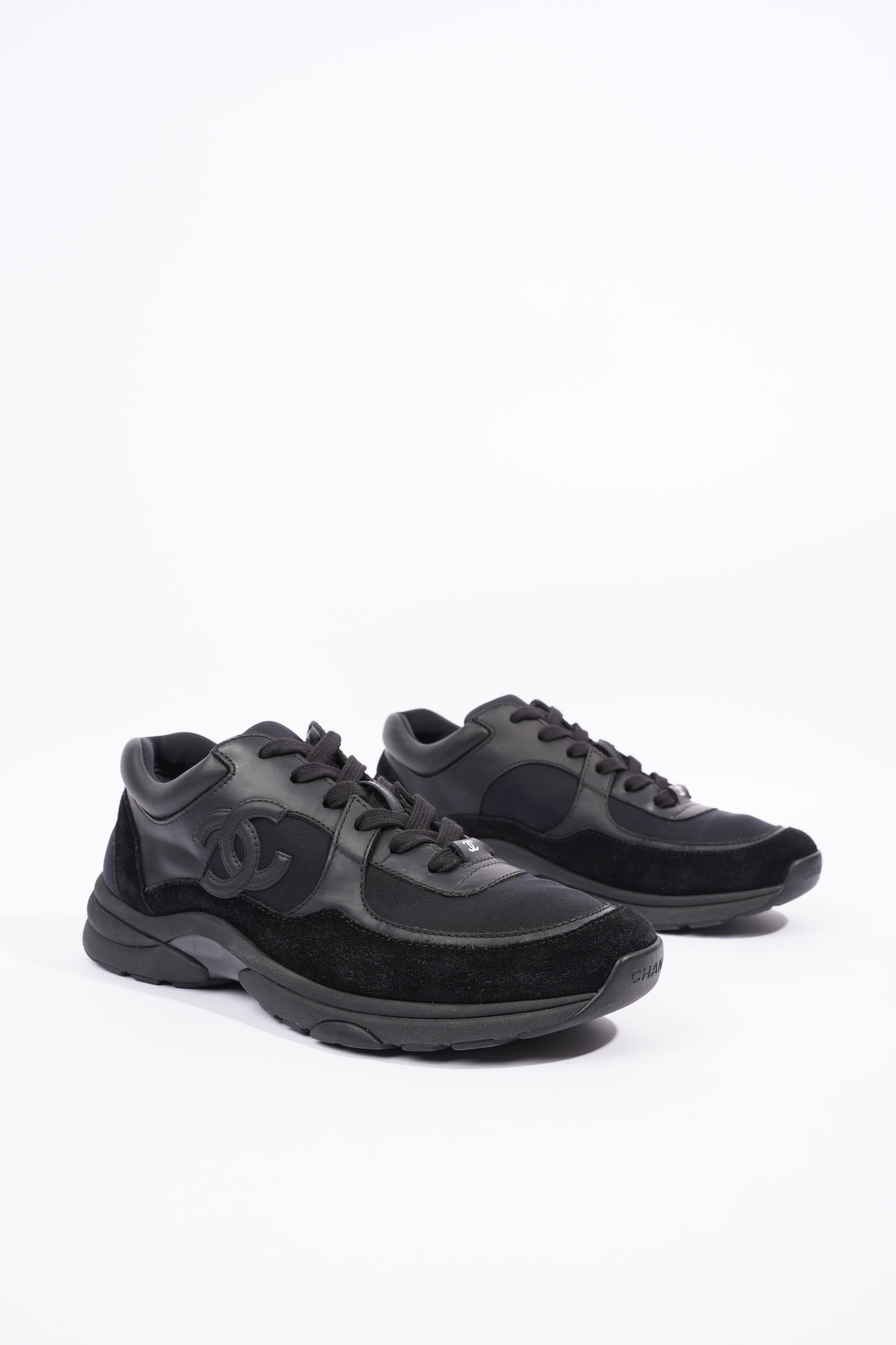 Chanel Womens Runner Black Suede EU 39.5 / UK 6.5