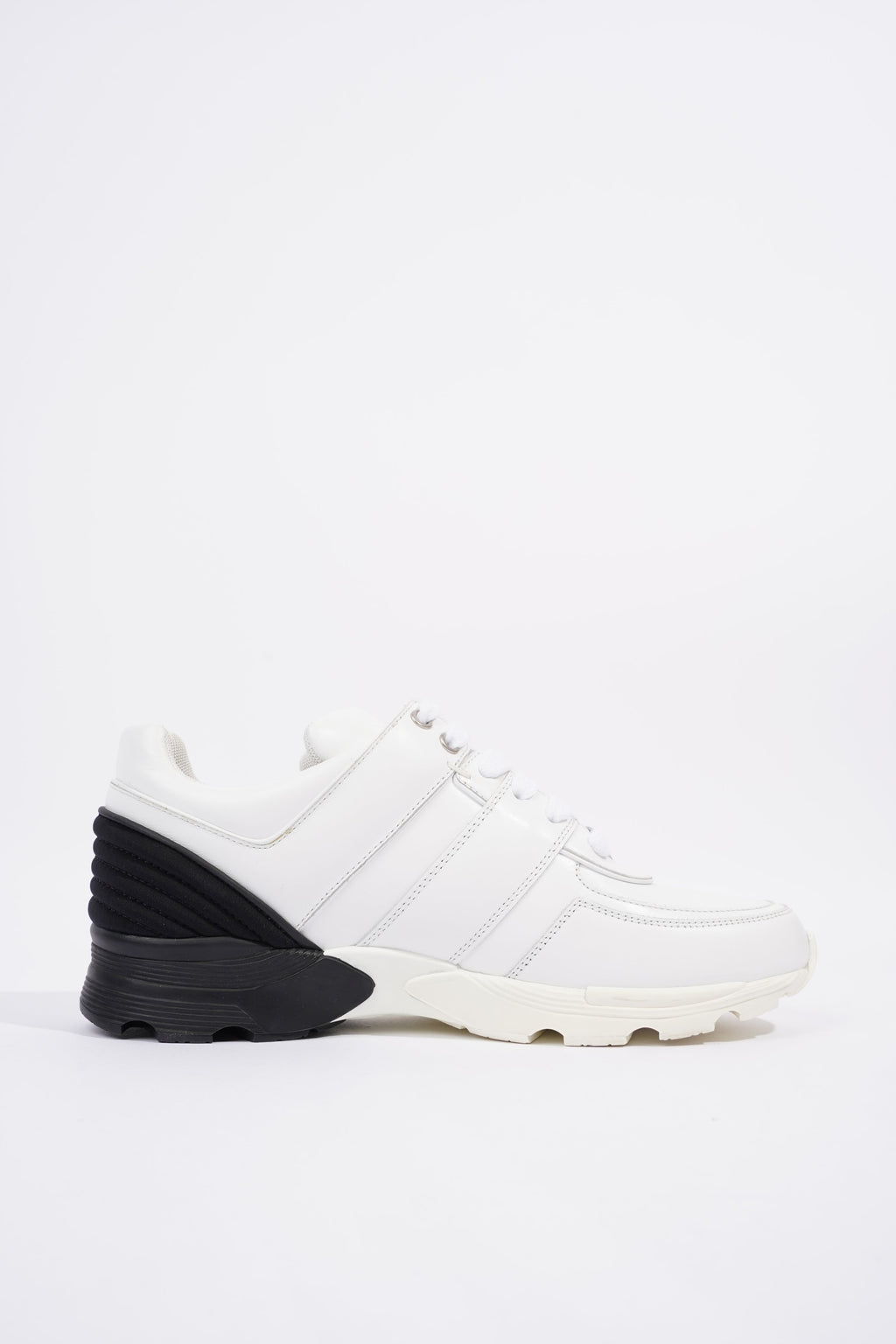 Chanel Womens Tennis Sneaker White EU 39.5 / UK 6.5