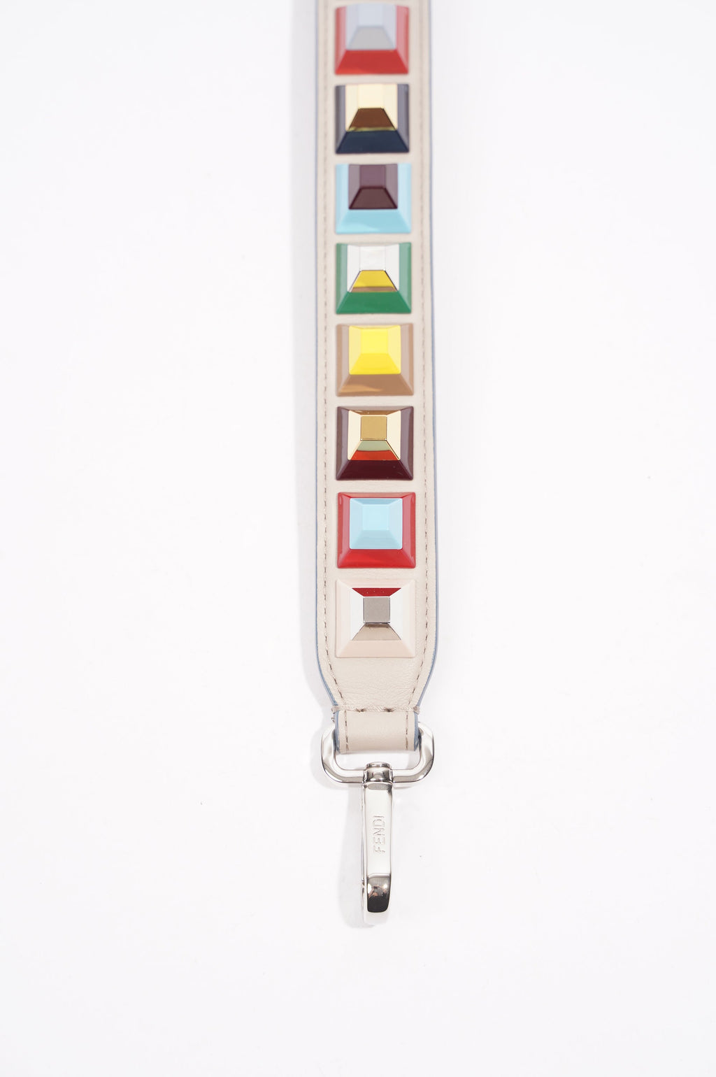 Fendi Womens Studs Strap Multicoloured Leather / Acetate Short