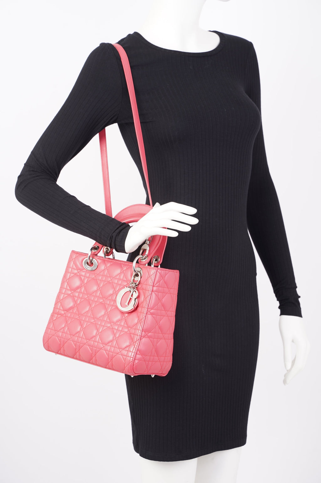 Christian Dior Lady Dior Pink Cannage Medium