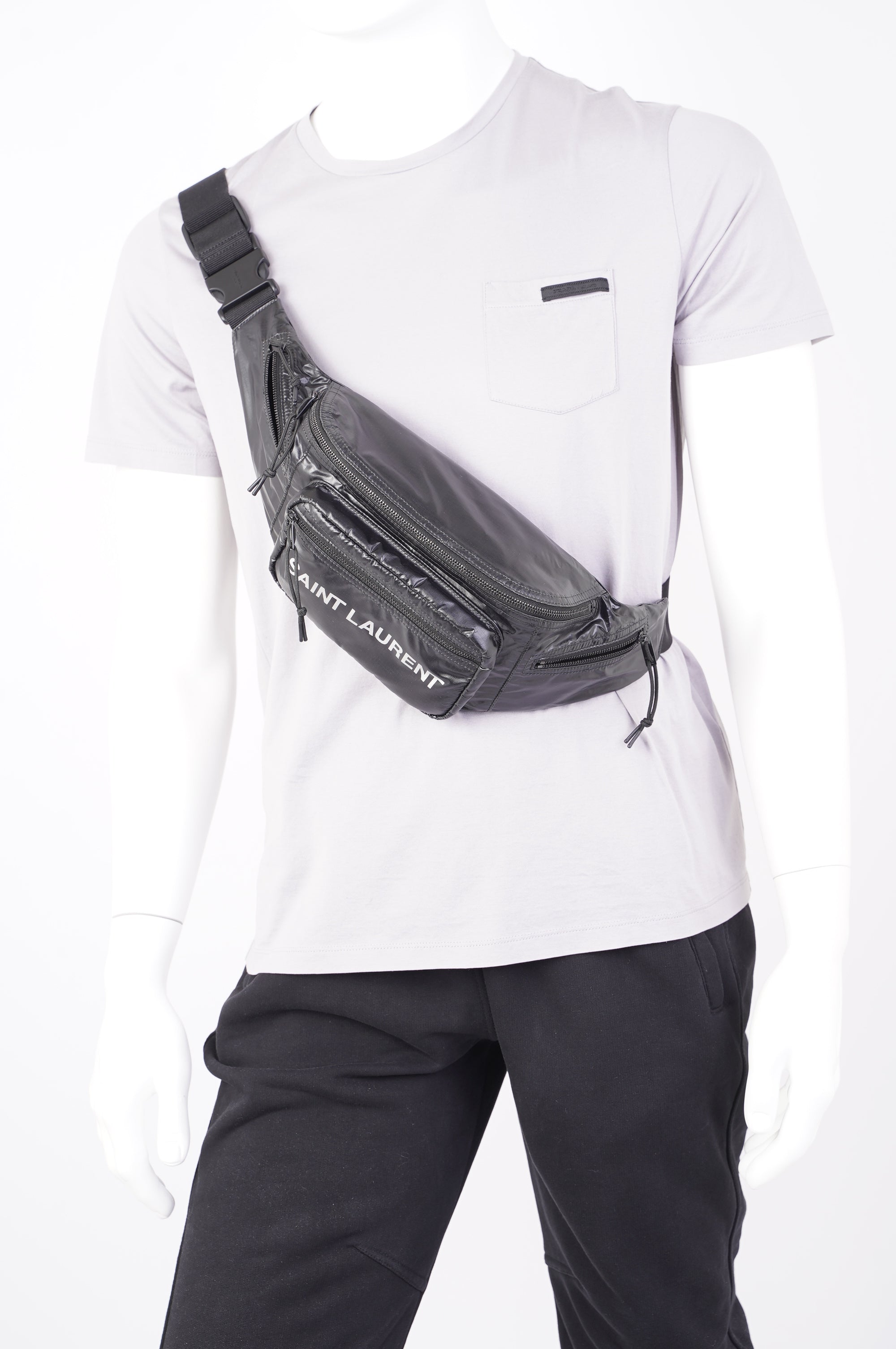 Saint Laurent Nuxx Crossbody Bag Black Nylon