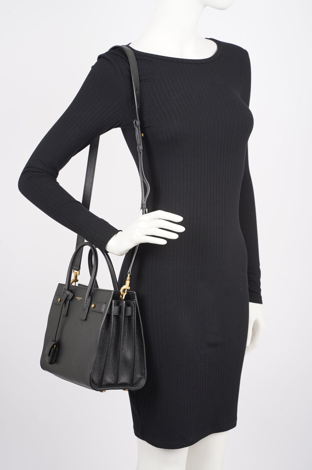Saint Laurent Womens Sac De Jour Black Baby