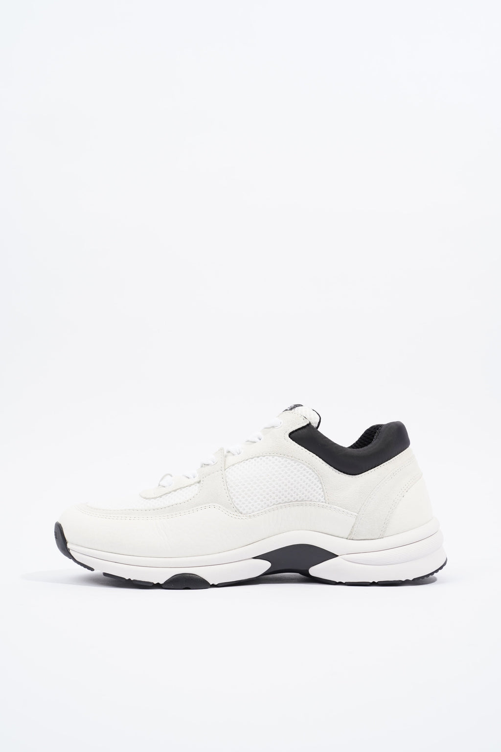 Chanel Womens CC Runners White / Cream / Black EU 39.5 / UK 6.5