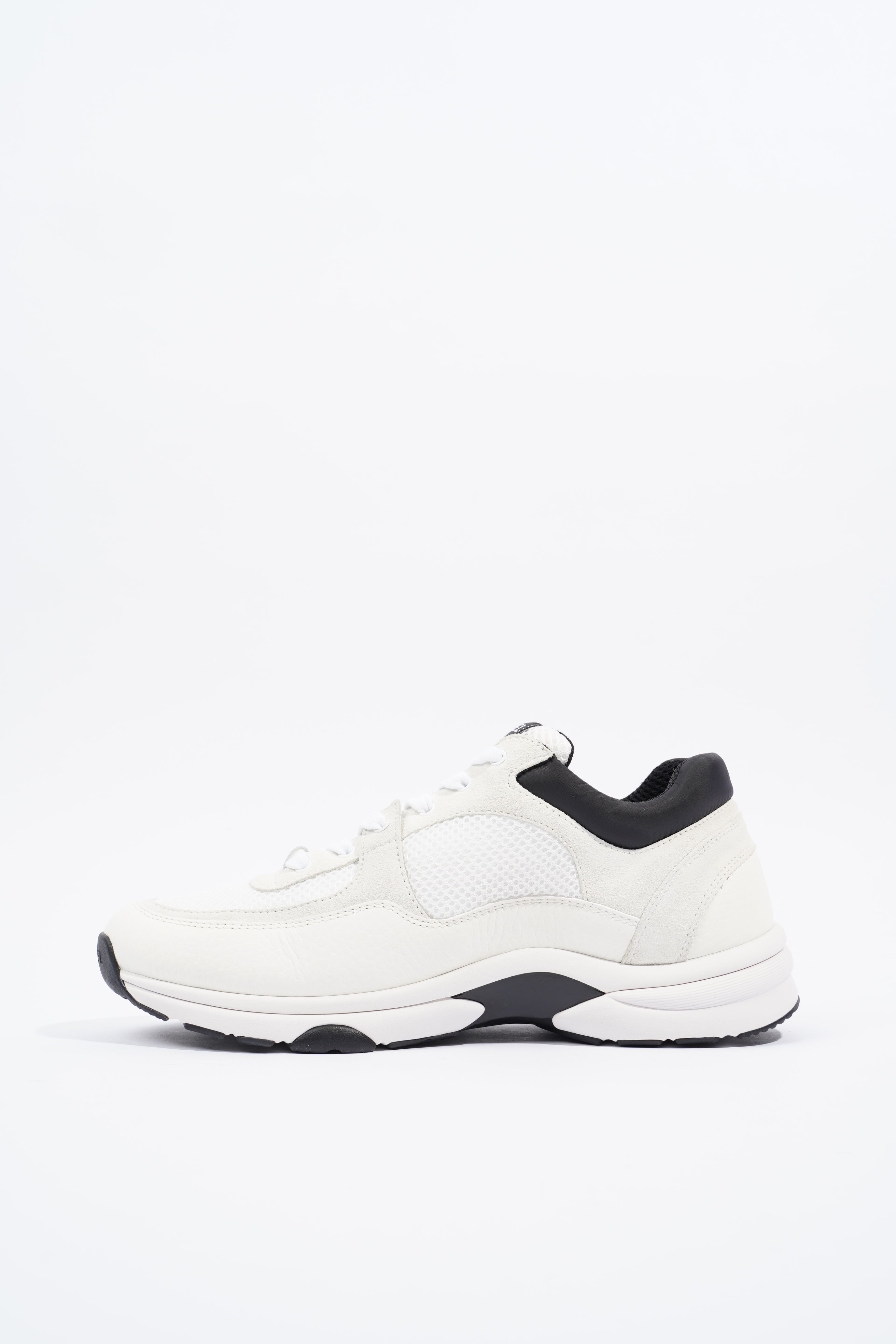 Chanel Womens CC Runners White / Cream / Black EU 39.5 / UK 6.5