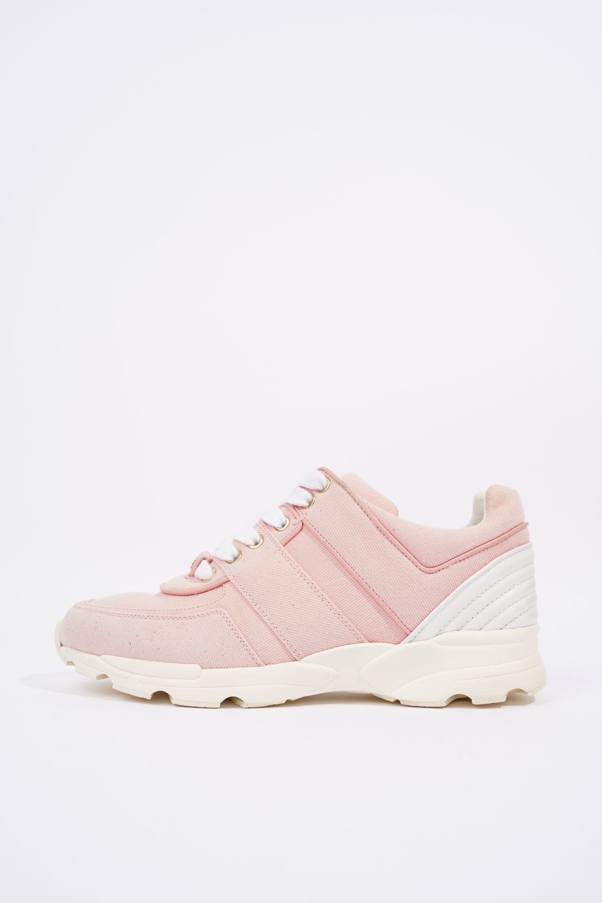 Chanel Womens Tennis Sneaker Salmon / White EU 37.5 / UK 4.5
