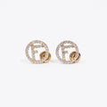 Fendi Womens F is Fendi Golden Finish Base Metal / Rhinestones