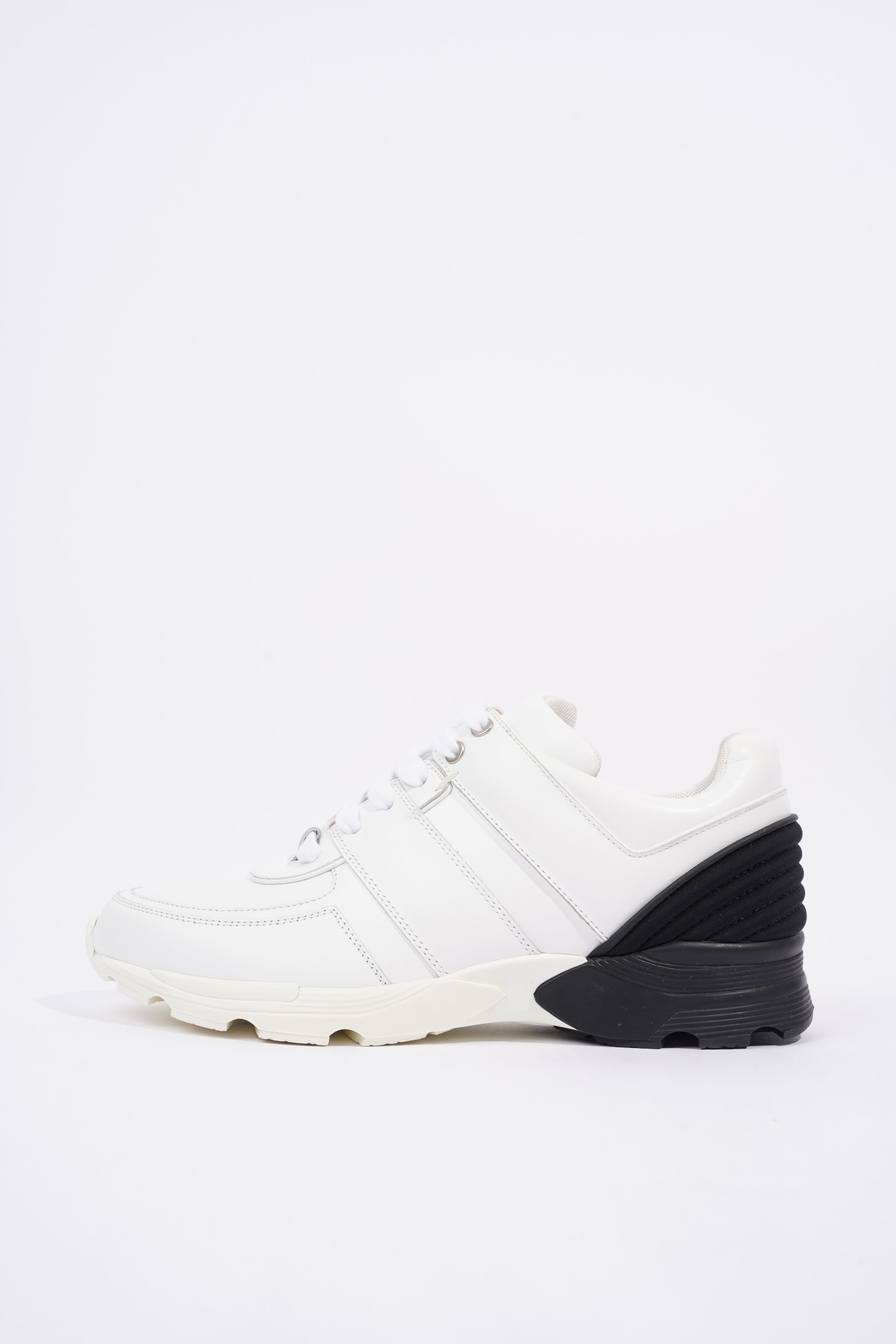 Chanel Womens Tennis Sneaker White EU 39.5 / UK 6.5
