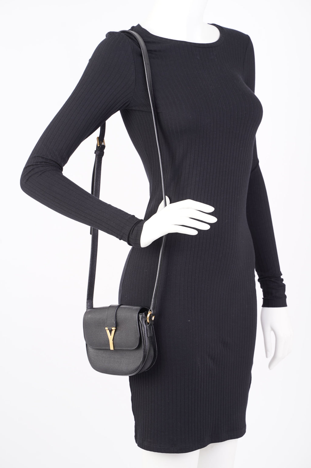 Saint Laurent Chyc Crossbody Bag Black Leather