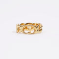 Christian Dior Womens Danseuse Etoile Chain Ring Golden Finish 57