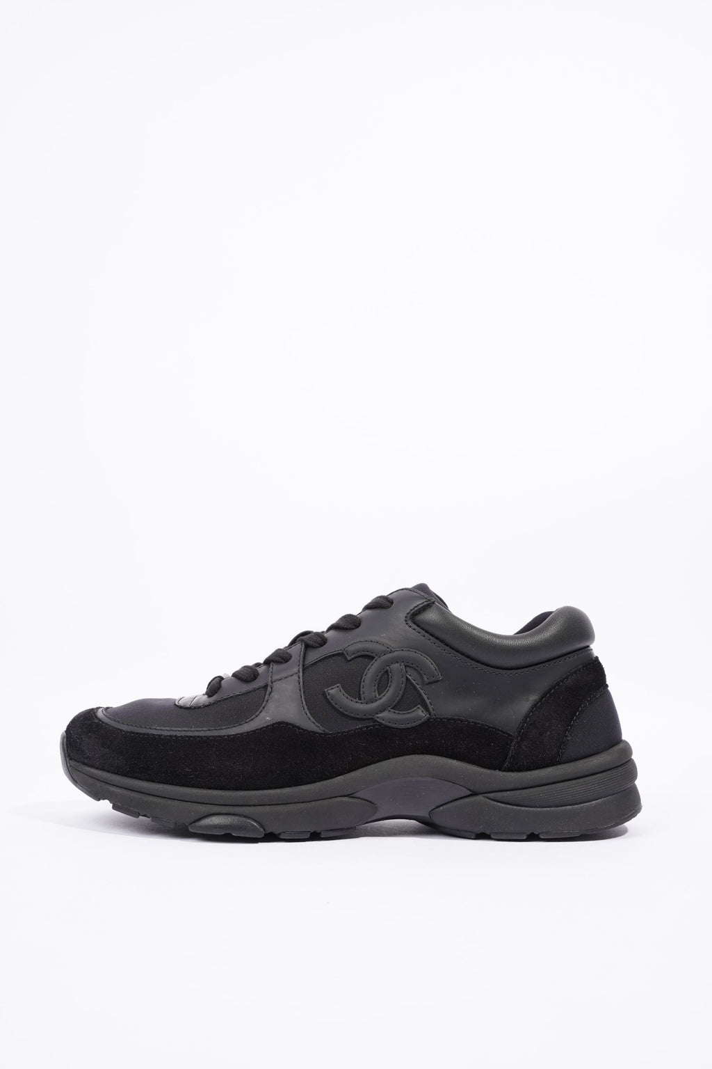 Chanel Womens Runner Black Suede EU 39.5 / UK 6.5