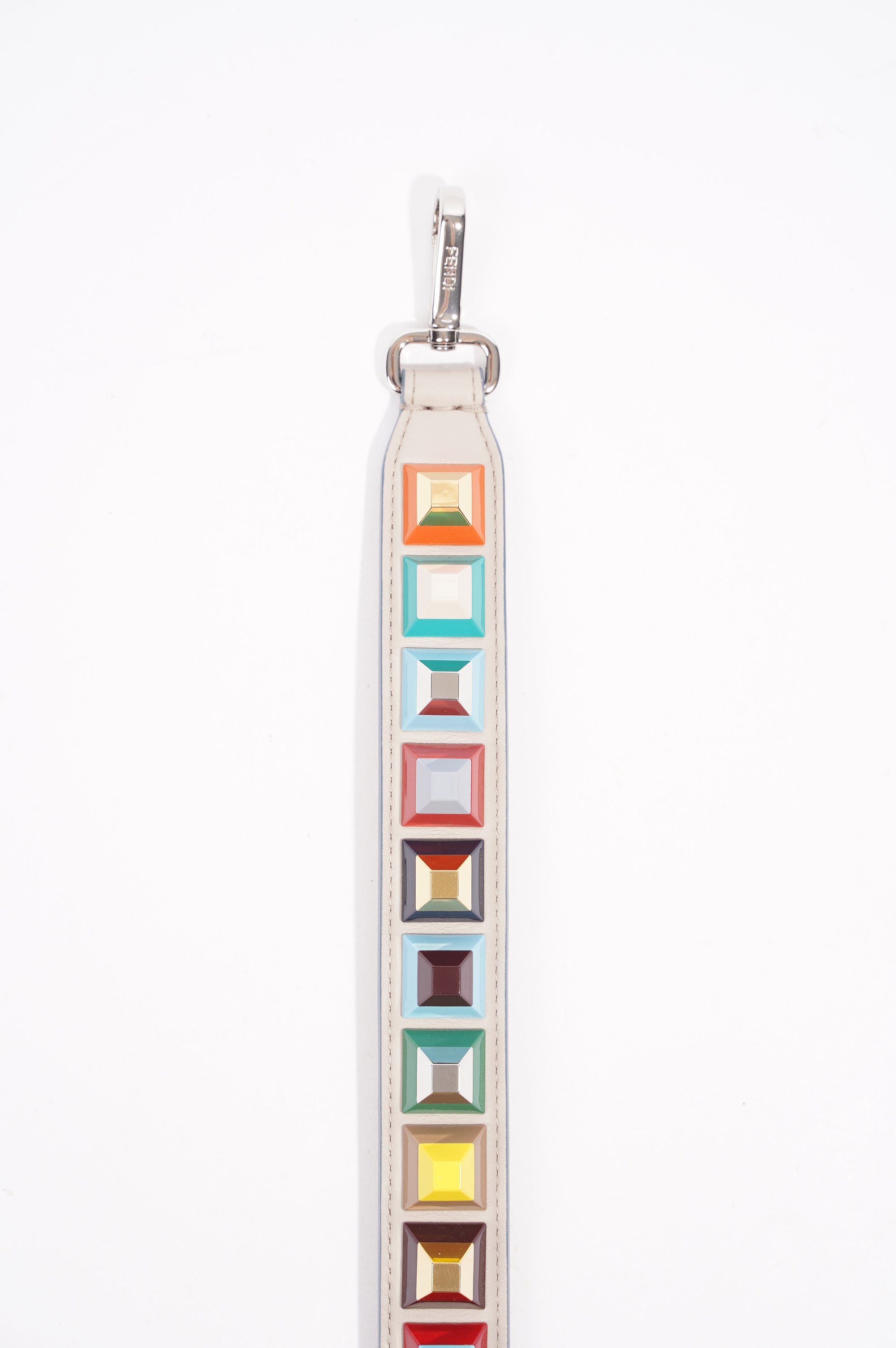 Fendi Womens Studs Strap Multicoloured Leather / Acetate Short