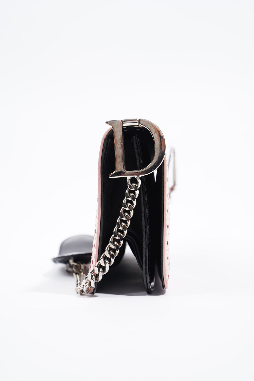Christian Dior Womens D'Trick Brogue Bag Black / Pink Leather