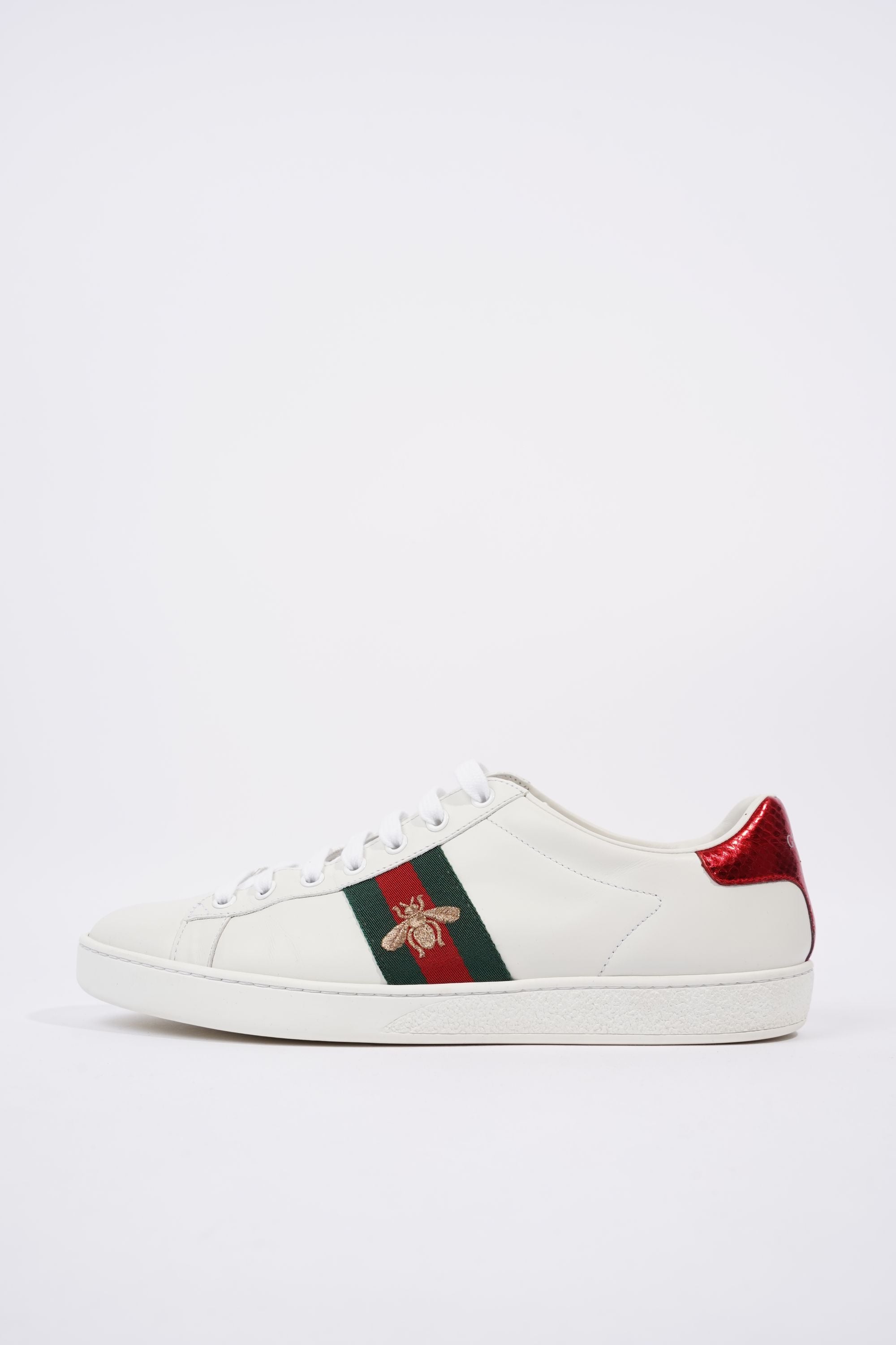 Gucci Mens Ace Bee White / Green / Red EU 41 / UK 7
