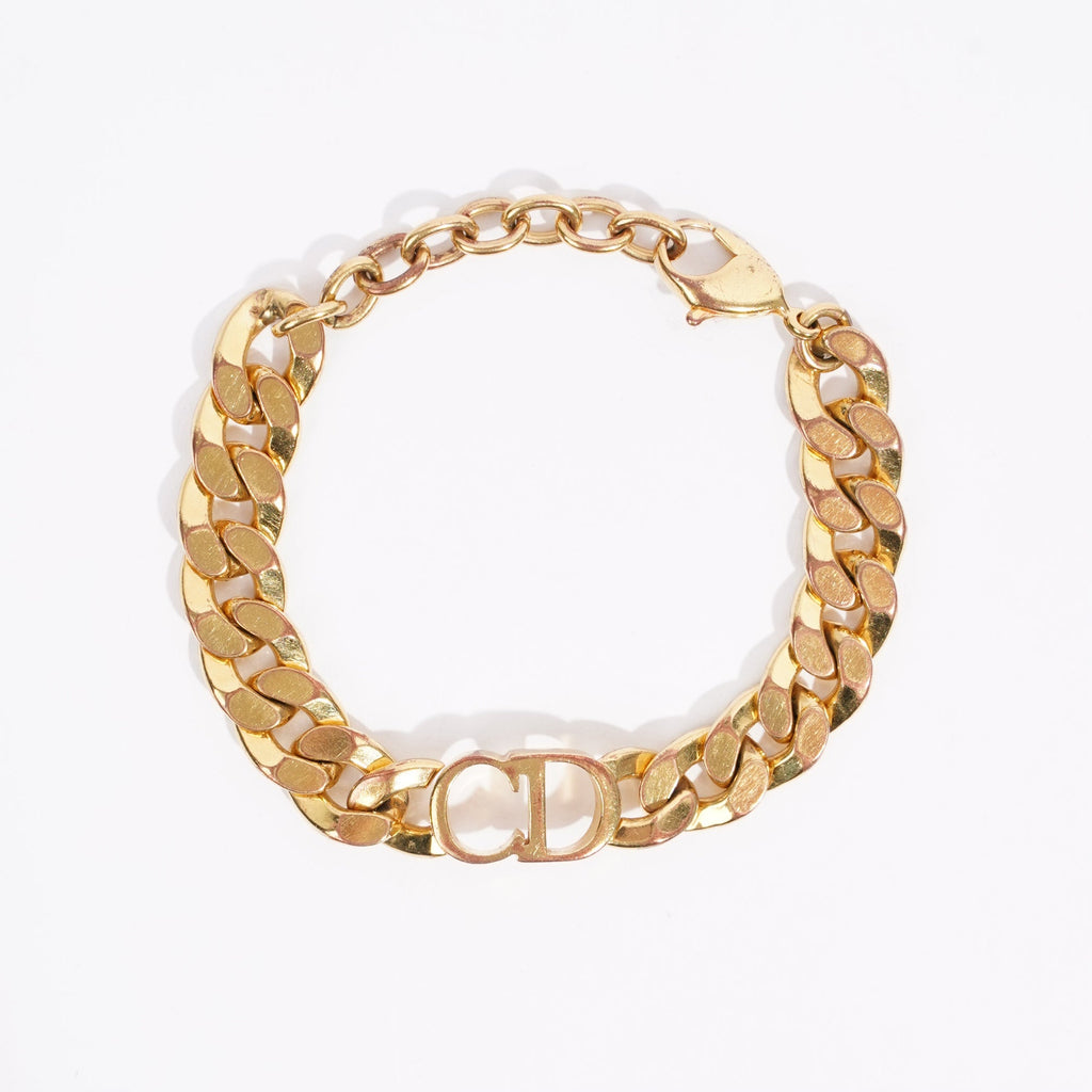 Christian Dior Womens 30 Montaigne Bracelet Golden Finish / Base Metal