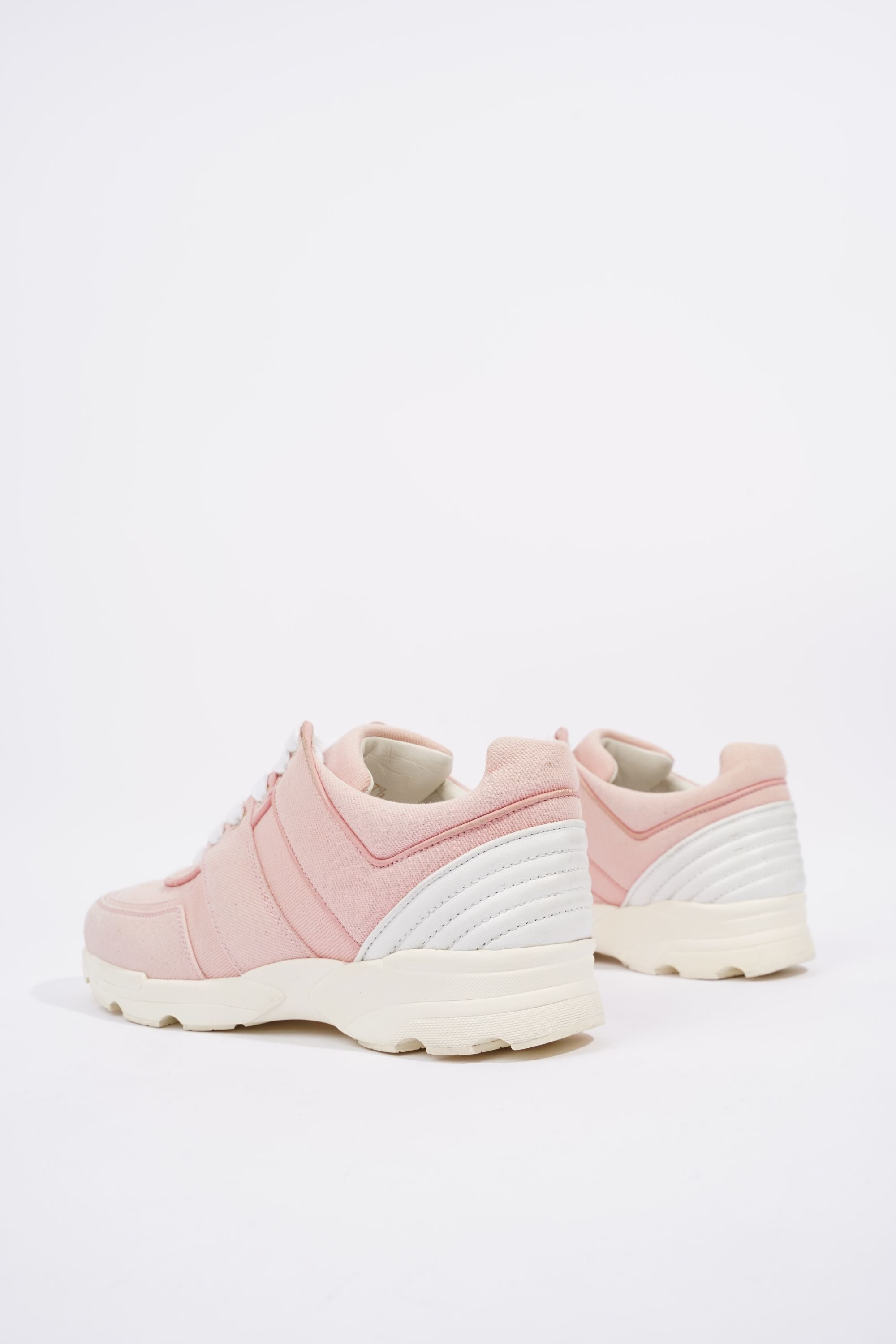 Chanel Womens Tennis Sneaker Salmon / White EU 37.5 / UK 4.5