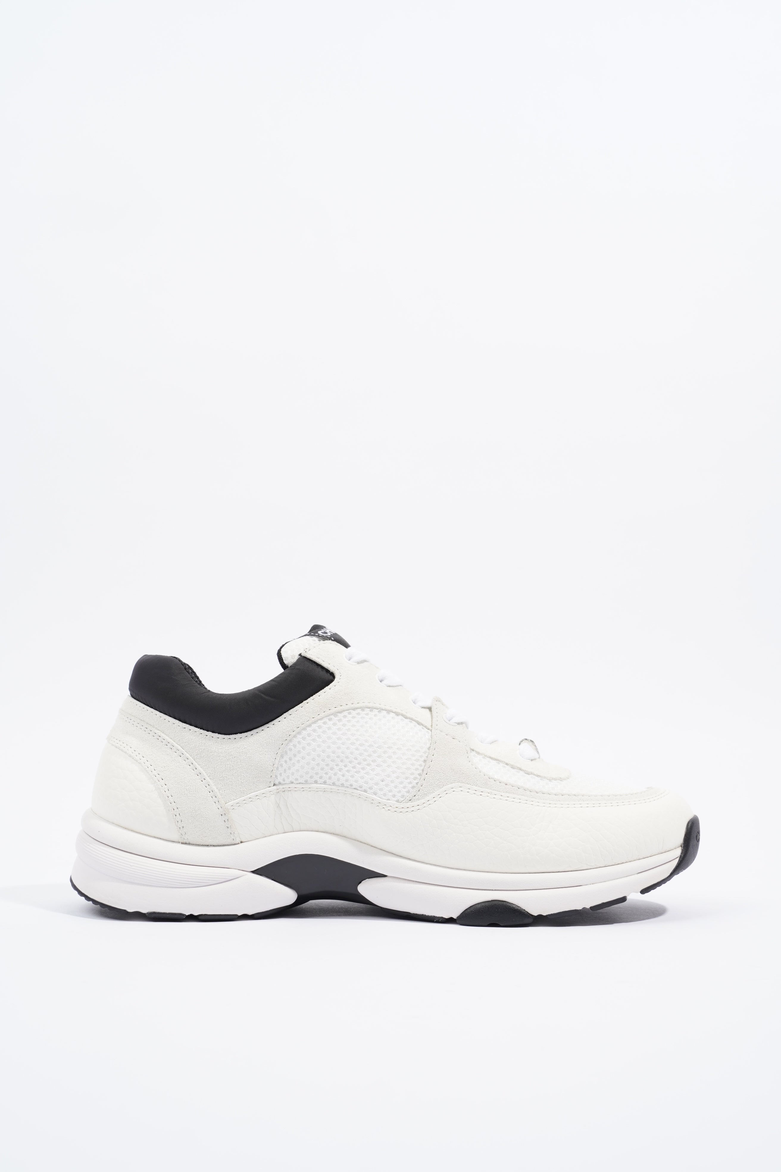 Chanel Womens CC Runners White / Cream / Black EU 39.5 / UK 6.5