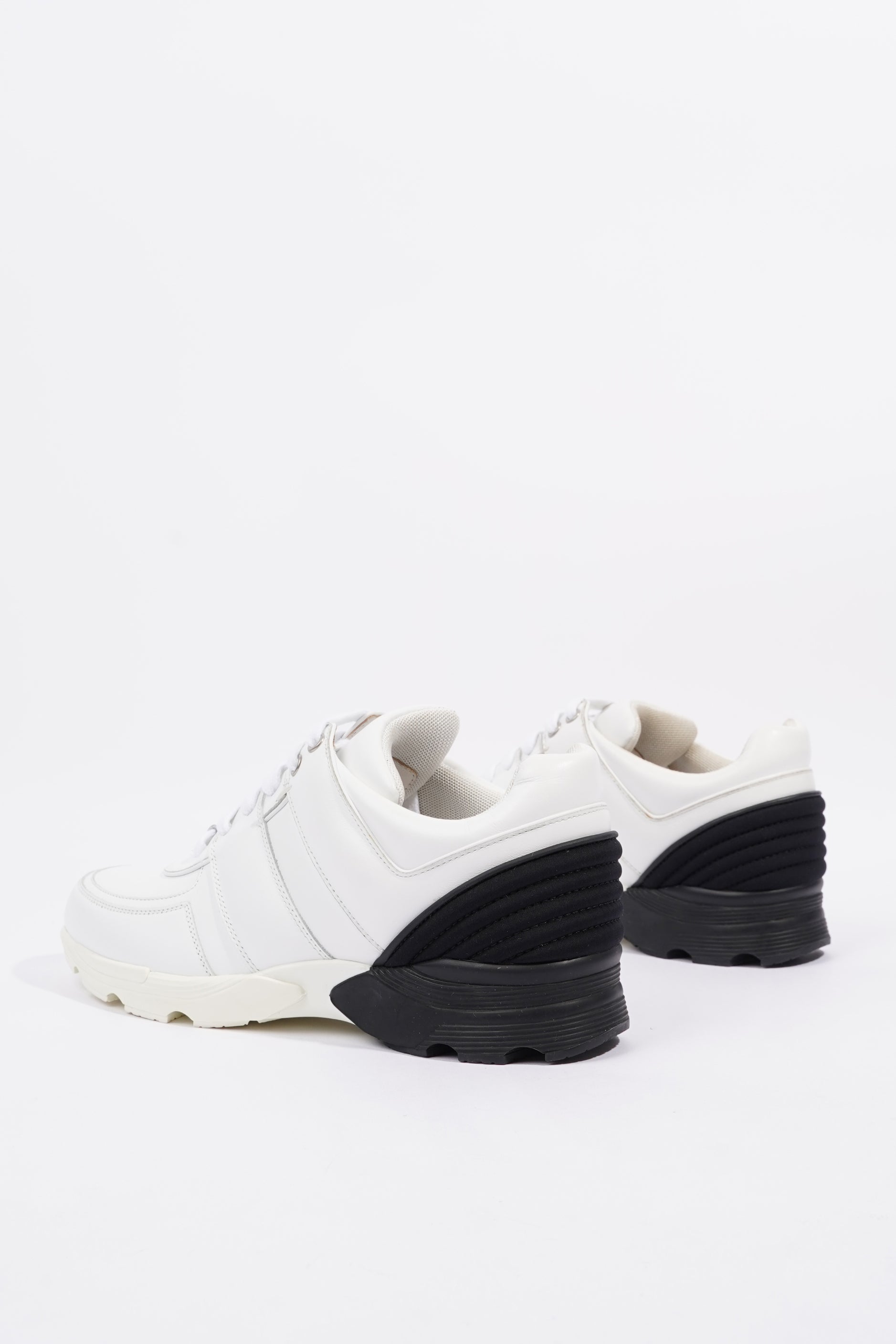 Chanel Womens Tennis Sneaker White EU 39.5 / UK 6.5