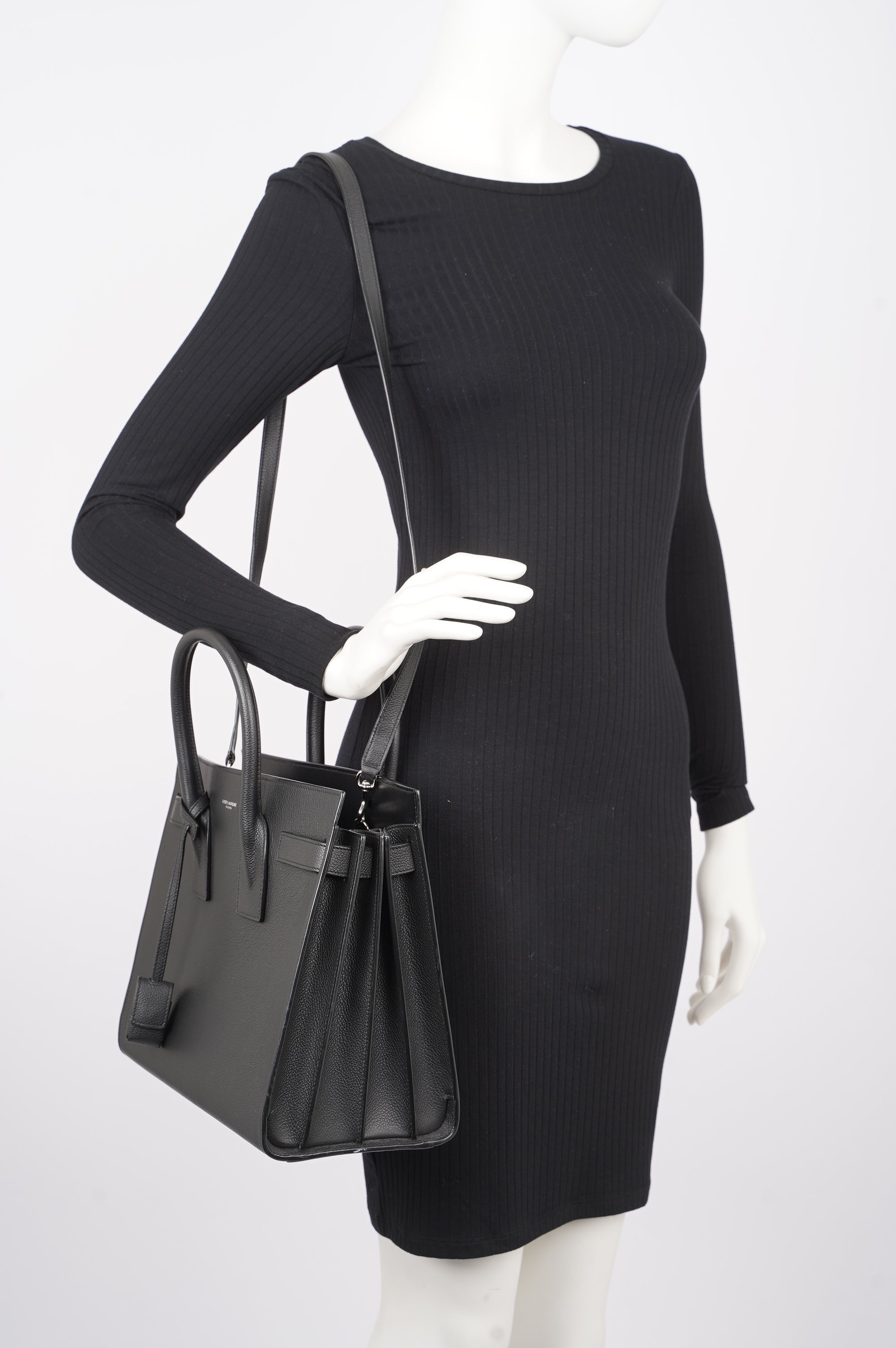 Saint Laurent Womens Sac De Jour Black Small