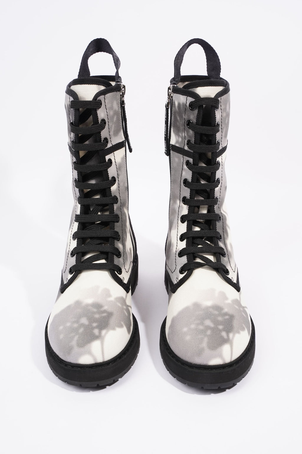 Fendi Womens Canvas Boots White / Grey EU 38 / UK 5