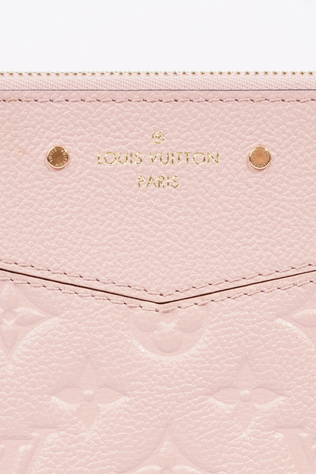 Louis Vuitton Womens Daily Pouch Pink Empreinte Leather