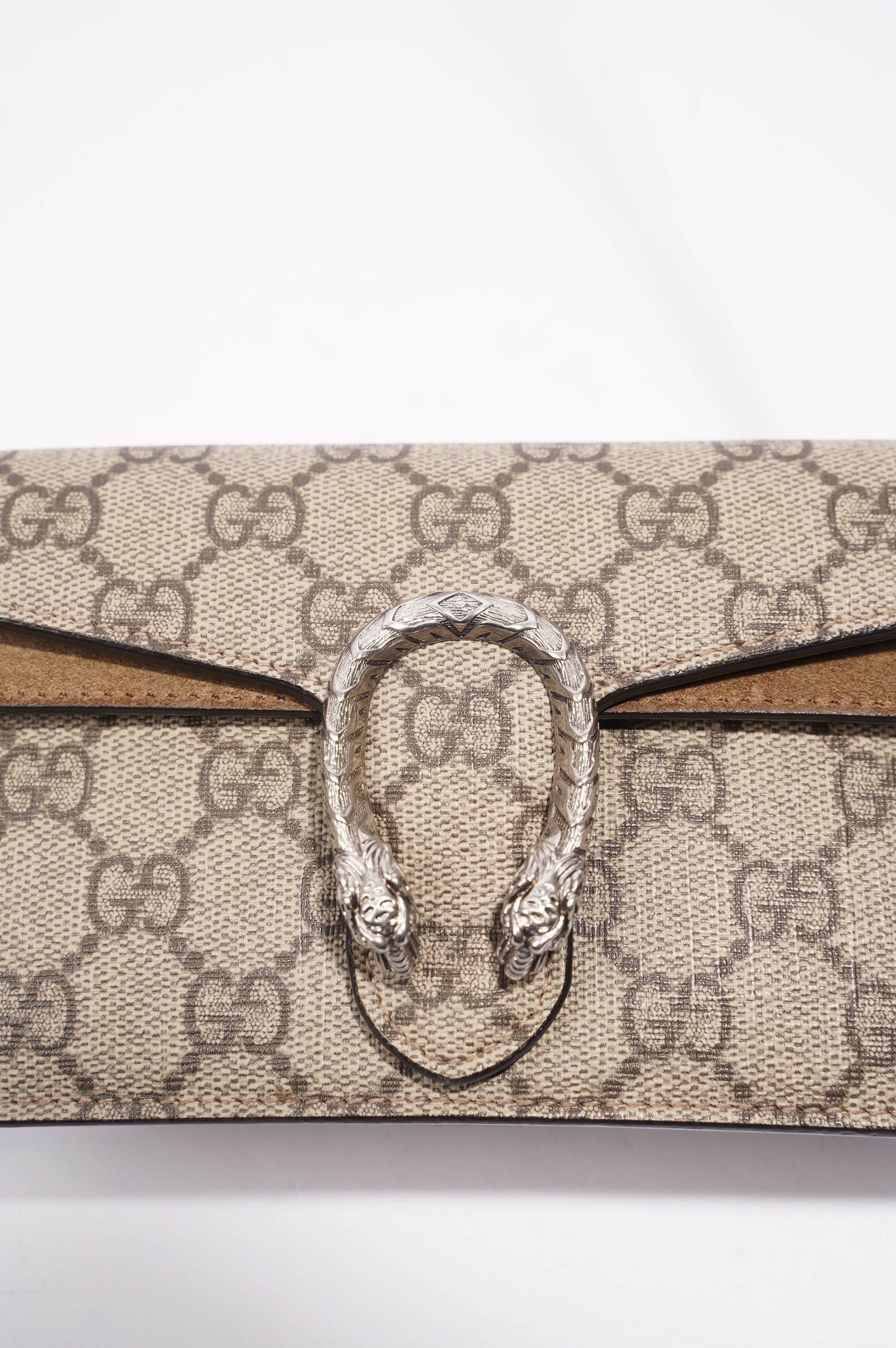 Gucci Womens Dionysus Bag Supreme Canvas Super Mini
