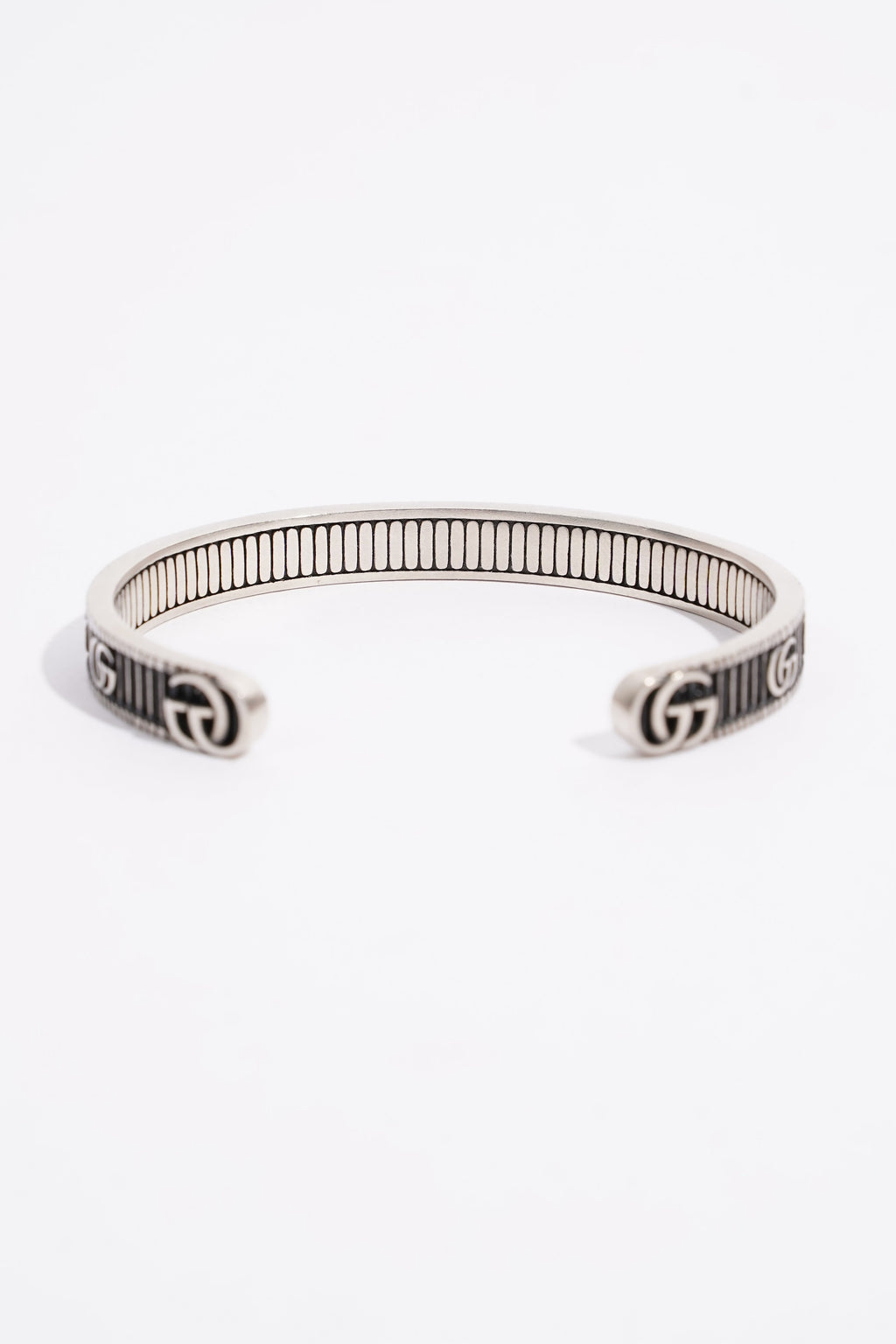 Gucci Double G Cuff Bracelet Sterling Silver