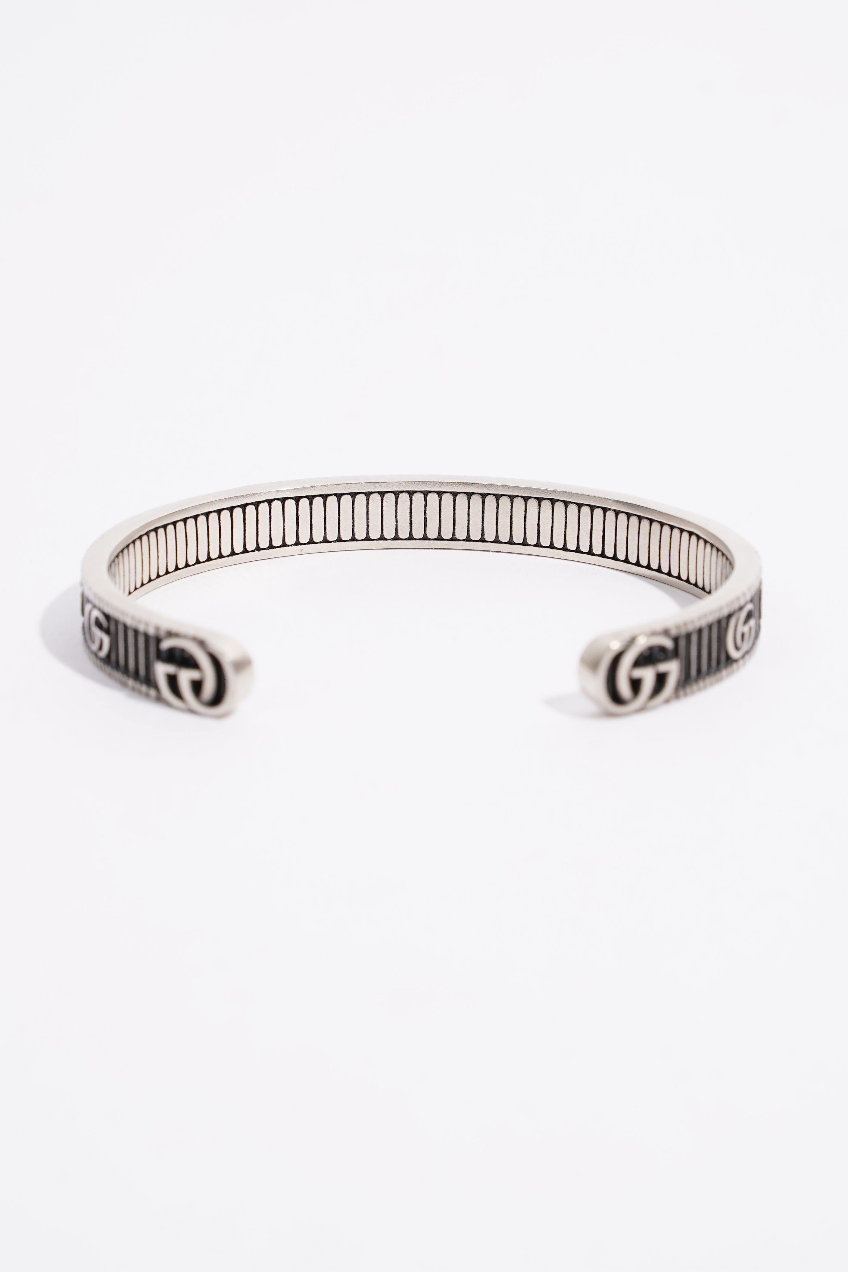 Gucci Double G Cuff Bracelet Sterling Silver