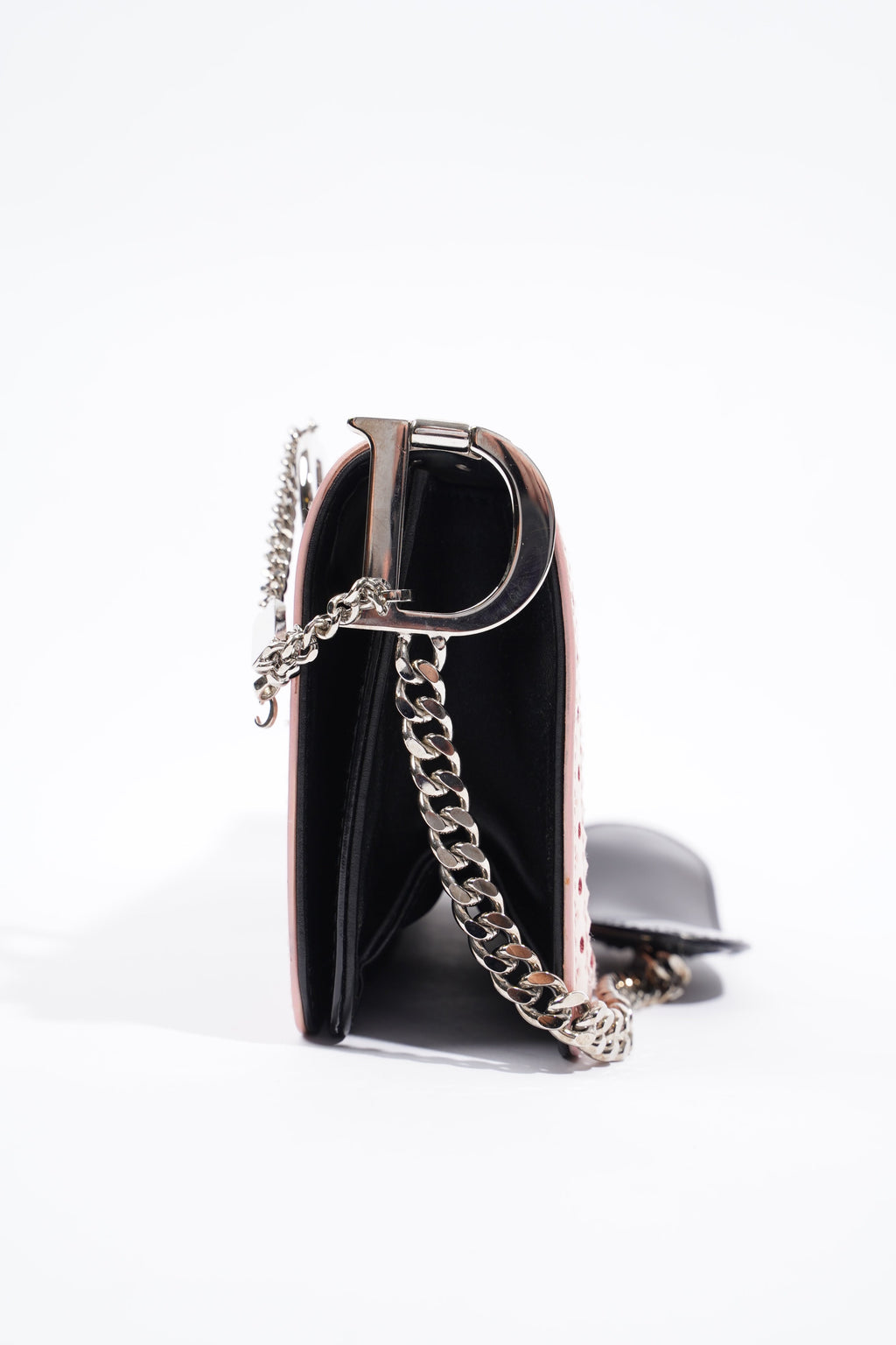 Christian Dior Womens D'Trick Brogue Bag Black / Pink Leather